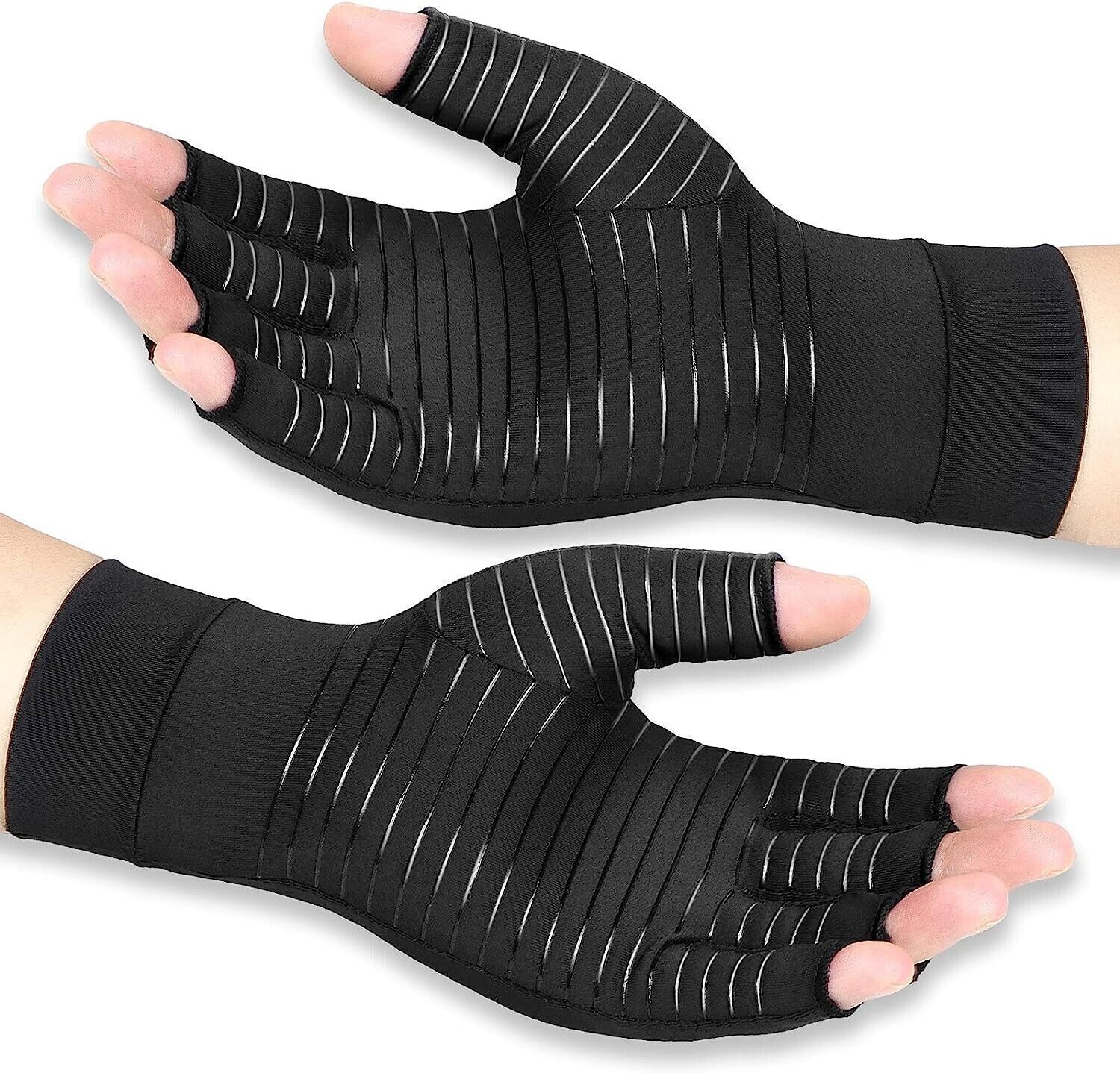 1 Pairs(2pc) Copper Arthritis Compression Gloves Hand Support Joint Pain Relief