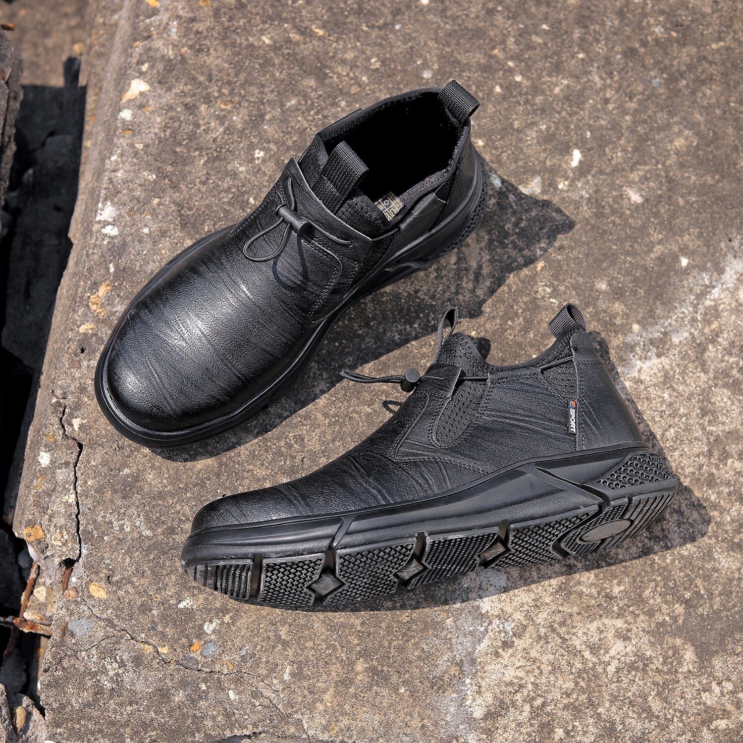 Men Safety Boots Work Indestructible Shoes Steel Toe Protective Boots Anti-smash