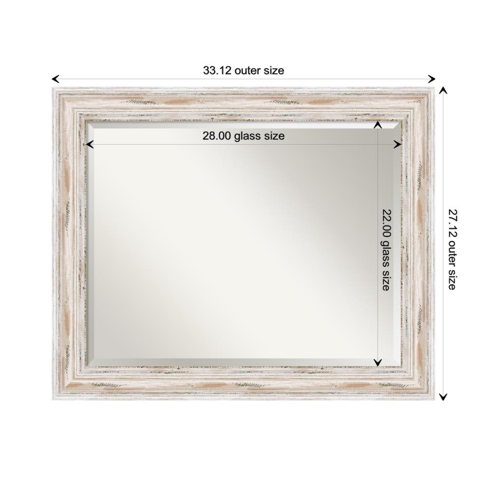Amanti Art 33-in W x 27.0-in H Rectangle Alexandria White Wash Framed Wall|16786