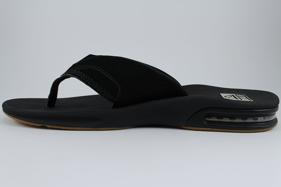 REEF FANNING BLACK/SILVER/GUM FLIP FLOPS THONG SANDALS BEACH MICK US MENS SIZES