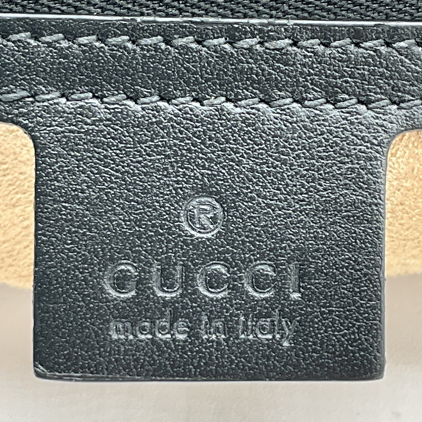 Gucci GG Marmont Matelasse Small Top Handle Black Leather Bag Purse