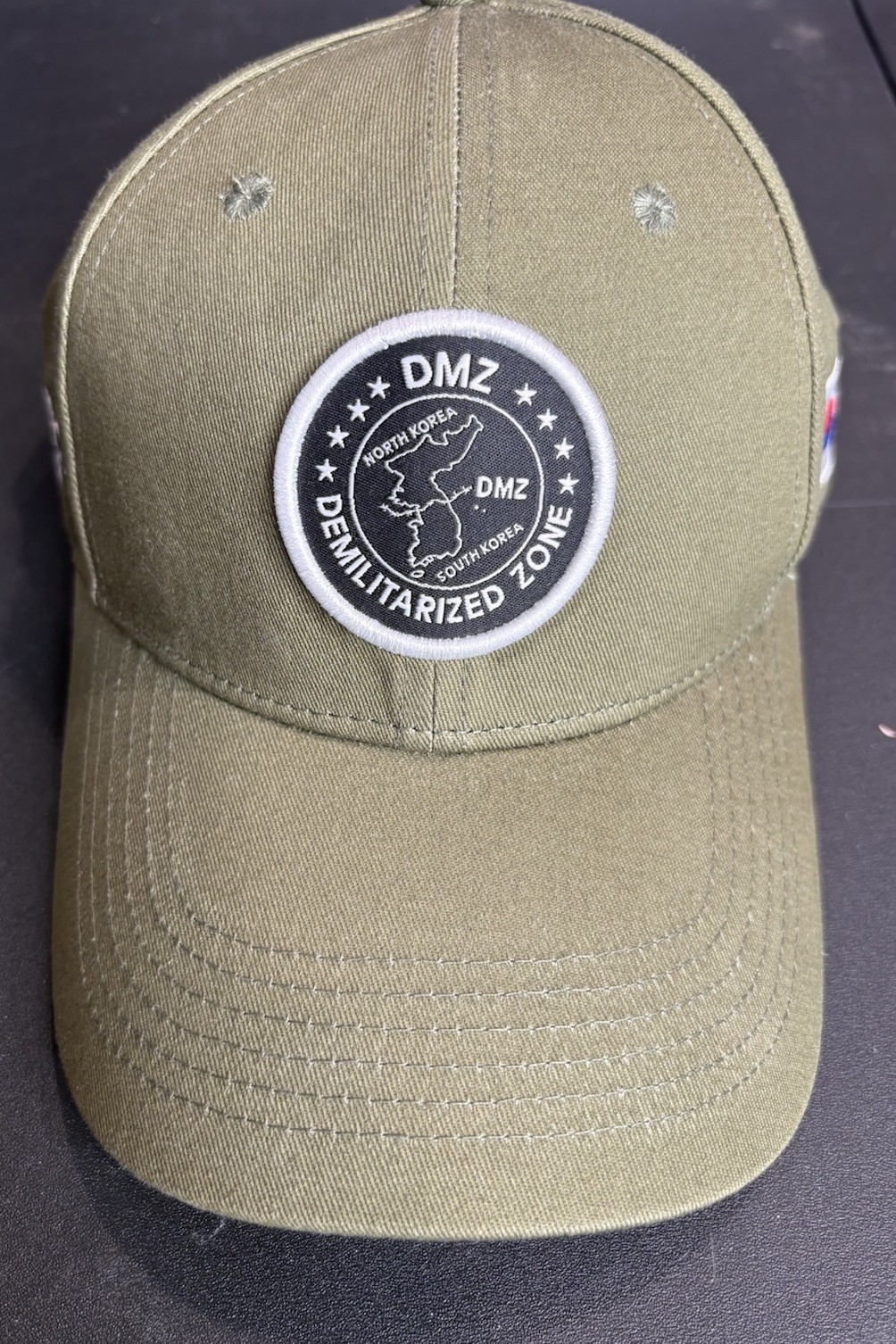 Korean DMZ Demilitarized Zone Hat Cap Republic of Korea Olive Adjustable NWOT