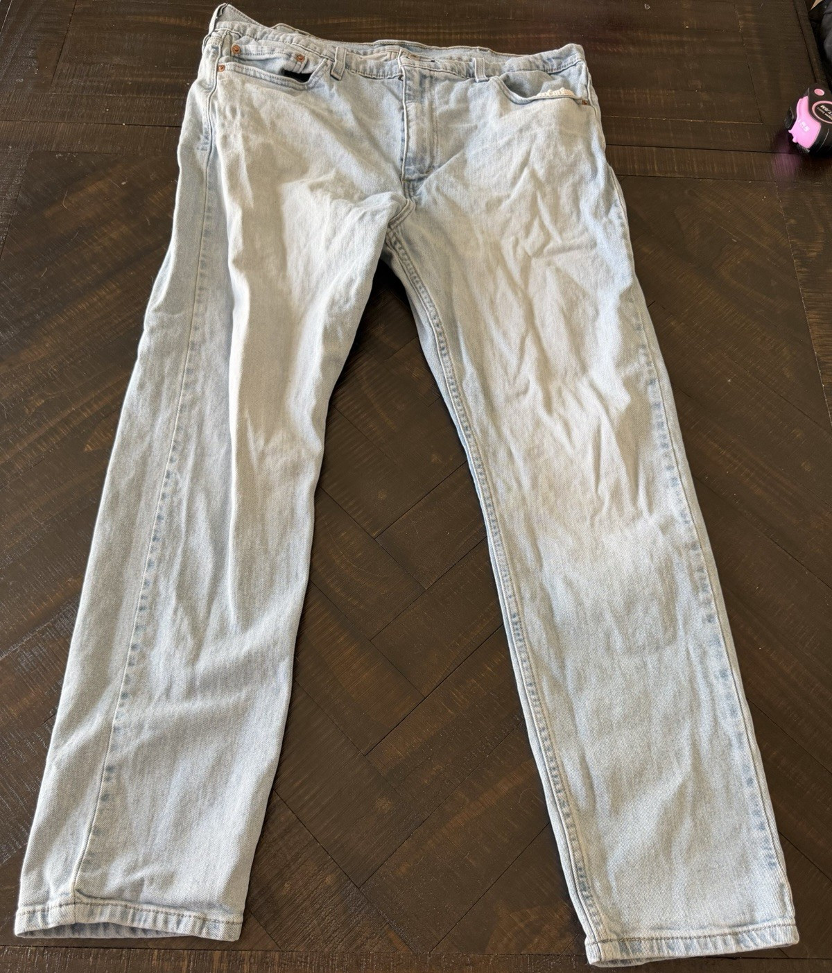 Levi’s Mens Skinny Fit Light Wash Denim Jeans Light Blue Low Rise 5-Pocket