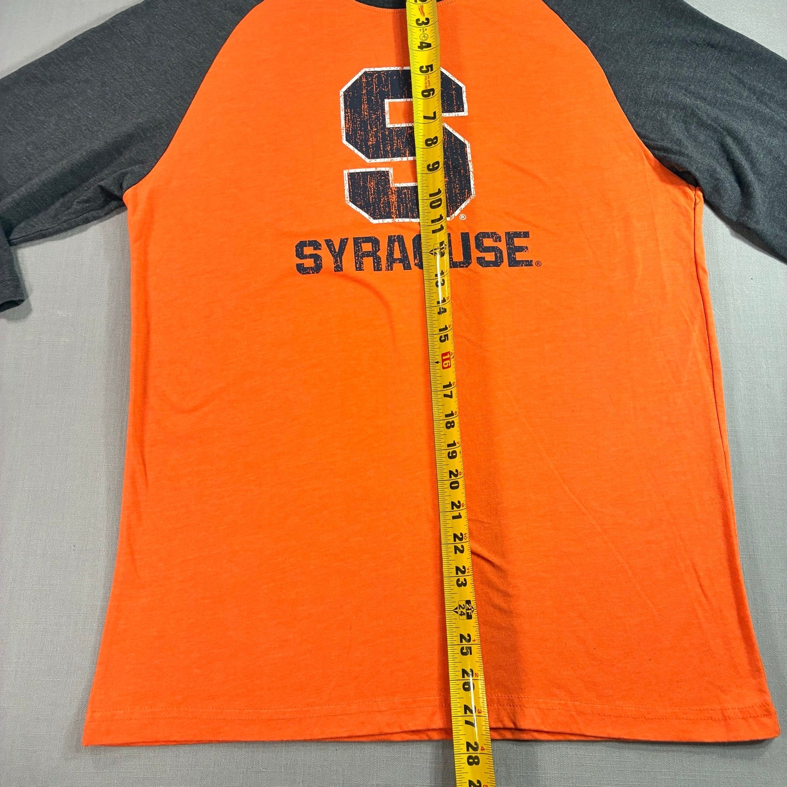 Colosseum Syracuse Orange Raglan T-Shirt Men’s Large 3/4 Sleeve NCAA Graphic