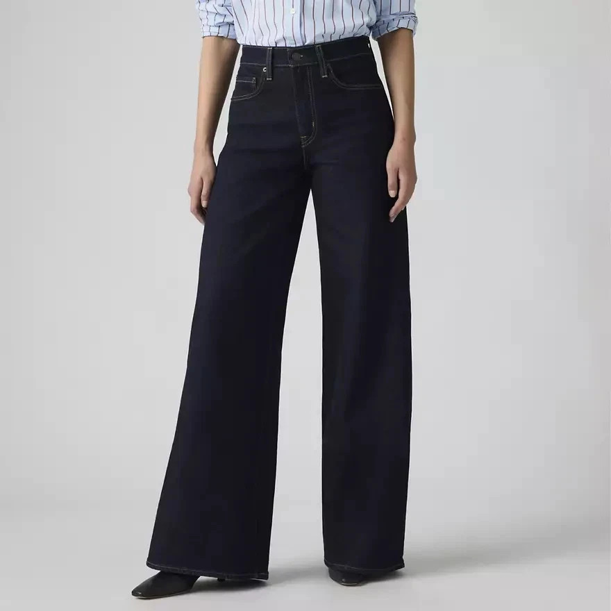 Levi’s Women’s 728 High-Rise Wide Leg Jeans – Retro Rinse Dark Wash Siz 00 24×32