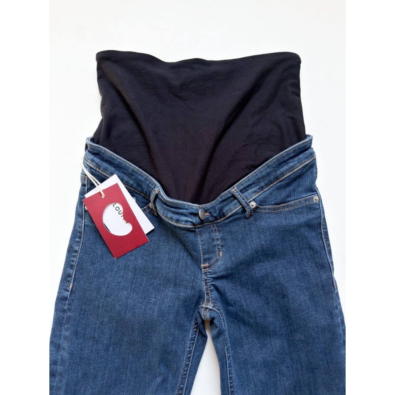 Ilouity Flare Fit Maternity Jeans Washed Blue Size EU 36 US 4 NEW NWT