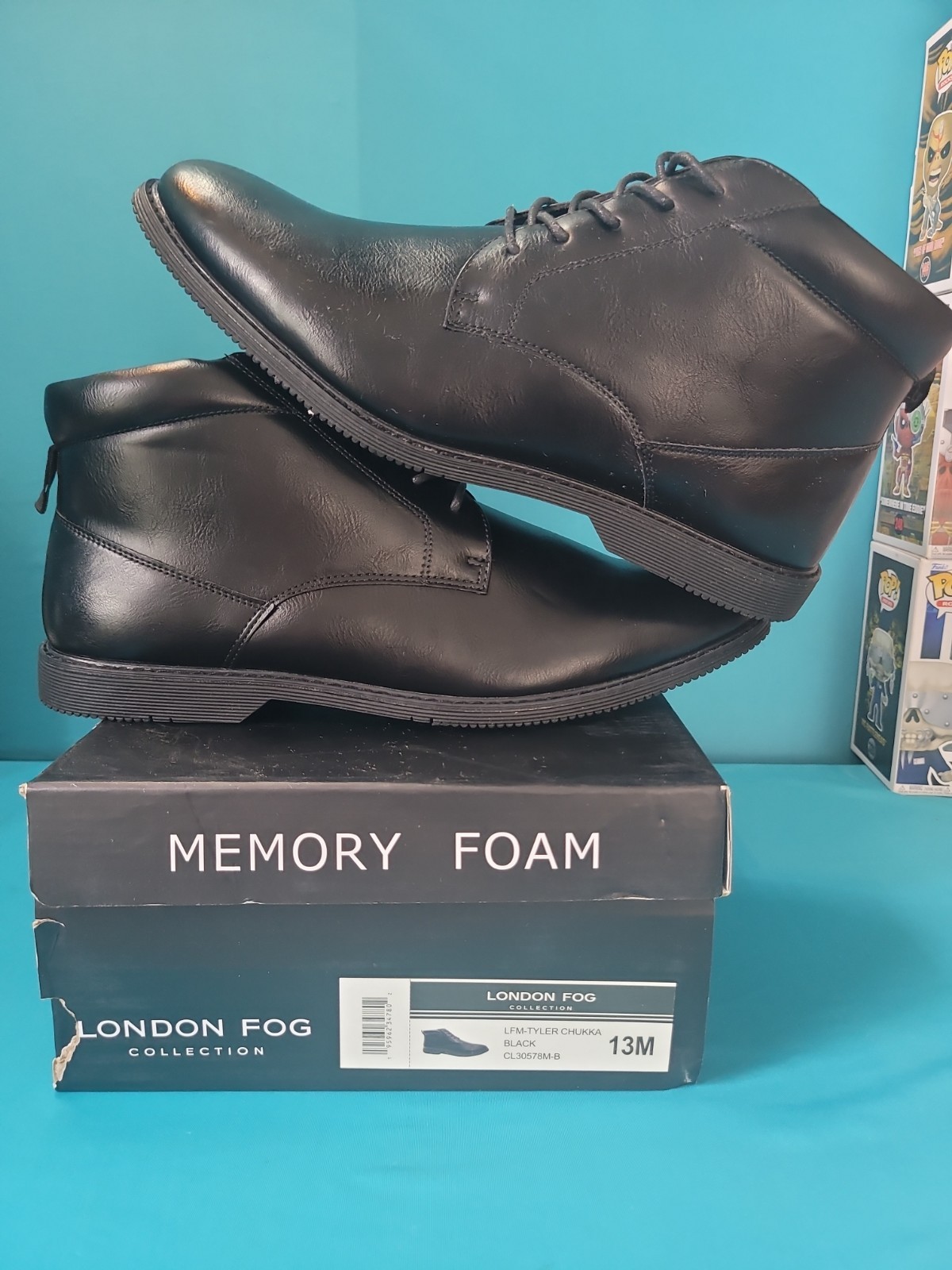 London Fog LFM Tyler Chukka Black Casual Boot Mens Size 13 M CL30578M-B