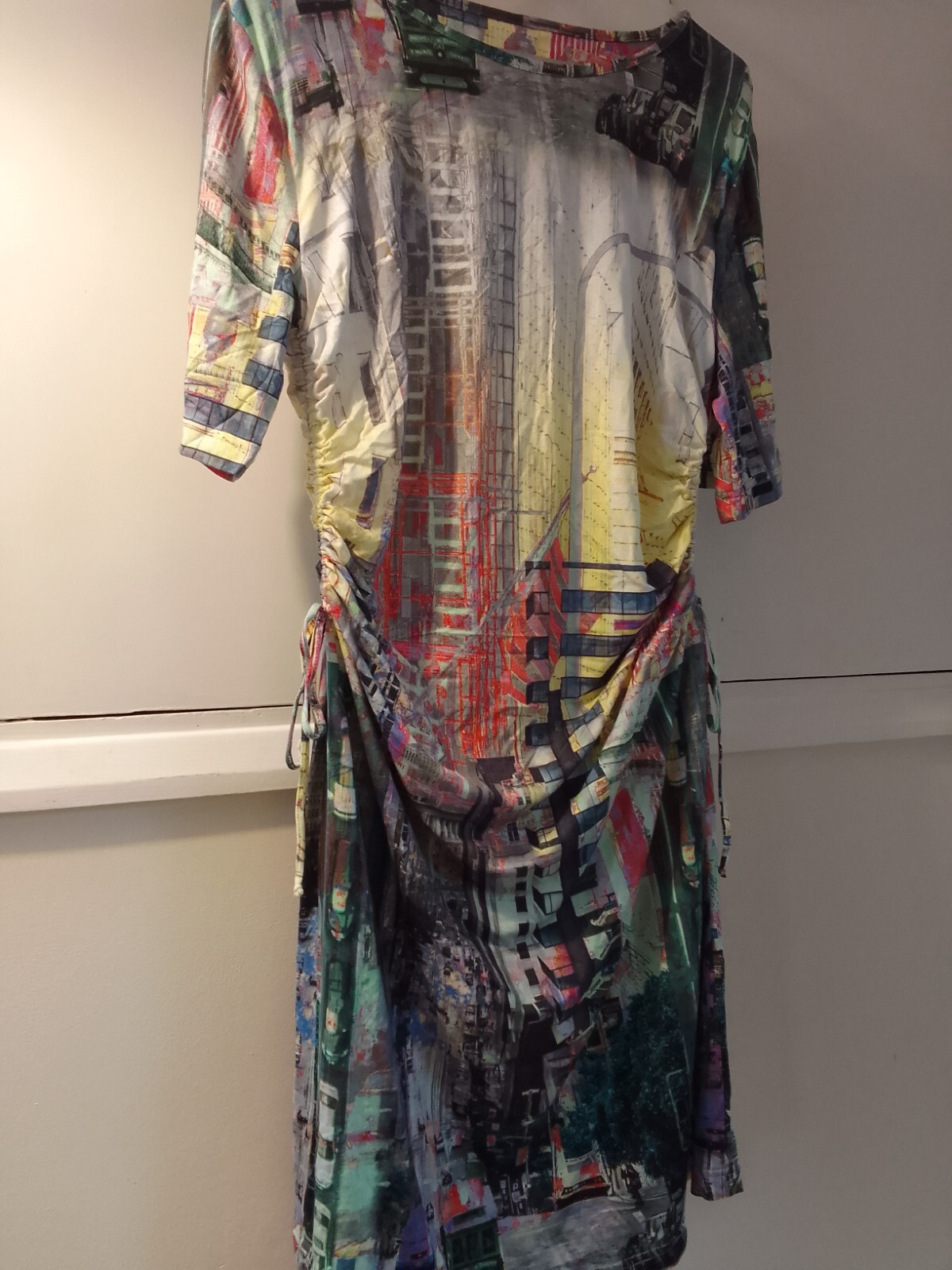 ~Multi Coloured/Patterned Dress By Apanage In Size 12 city patterned