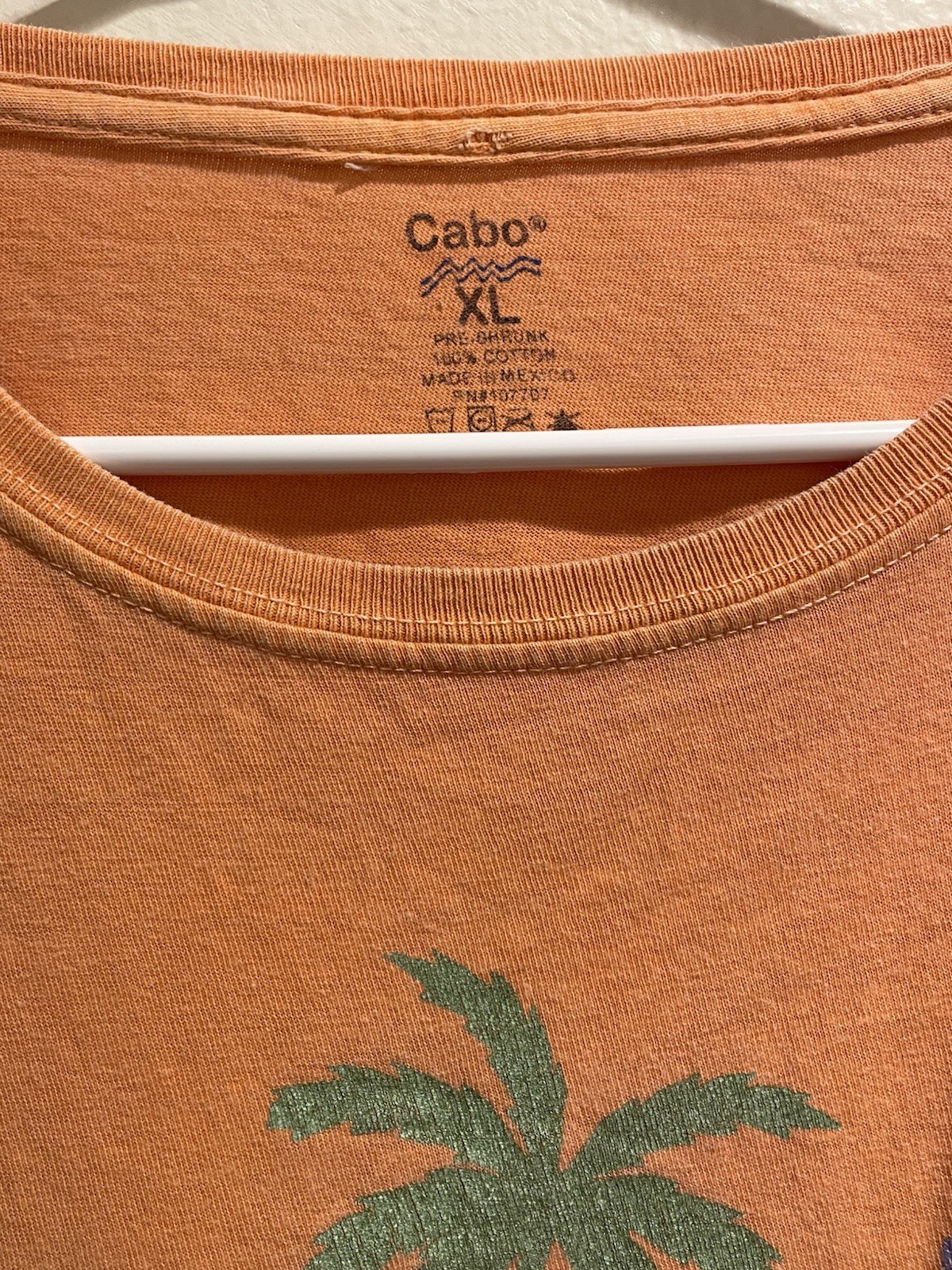 Cabo Laguna Beach California Graphic T-Shirt Men XL Orange Retro Style Y2K Surf