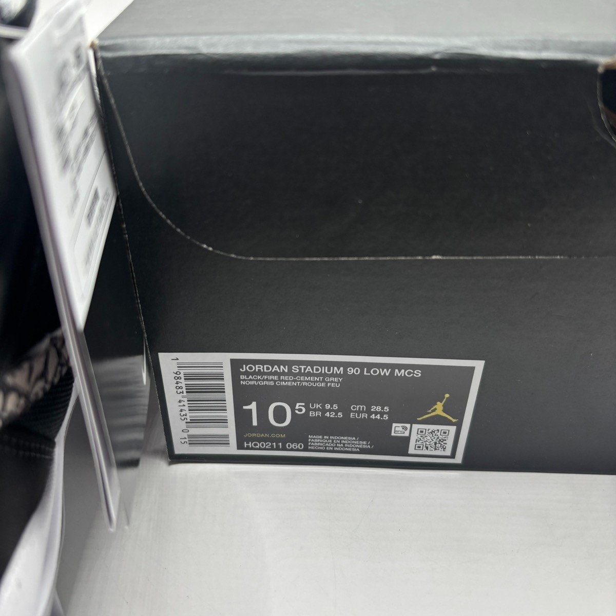 NIKE Jordan Stadium 90 Low MCS HQ0211 060 Black Gray White Fire Red Men Baseball