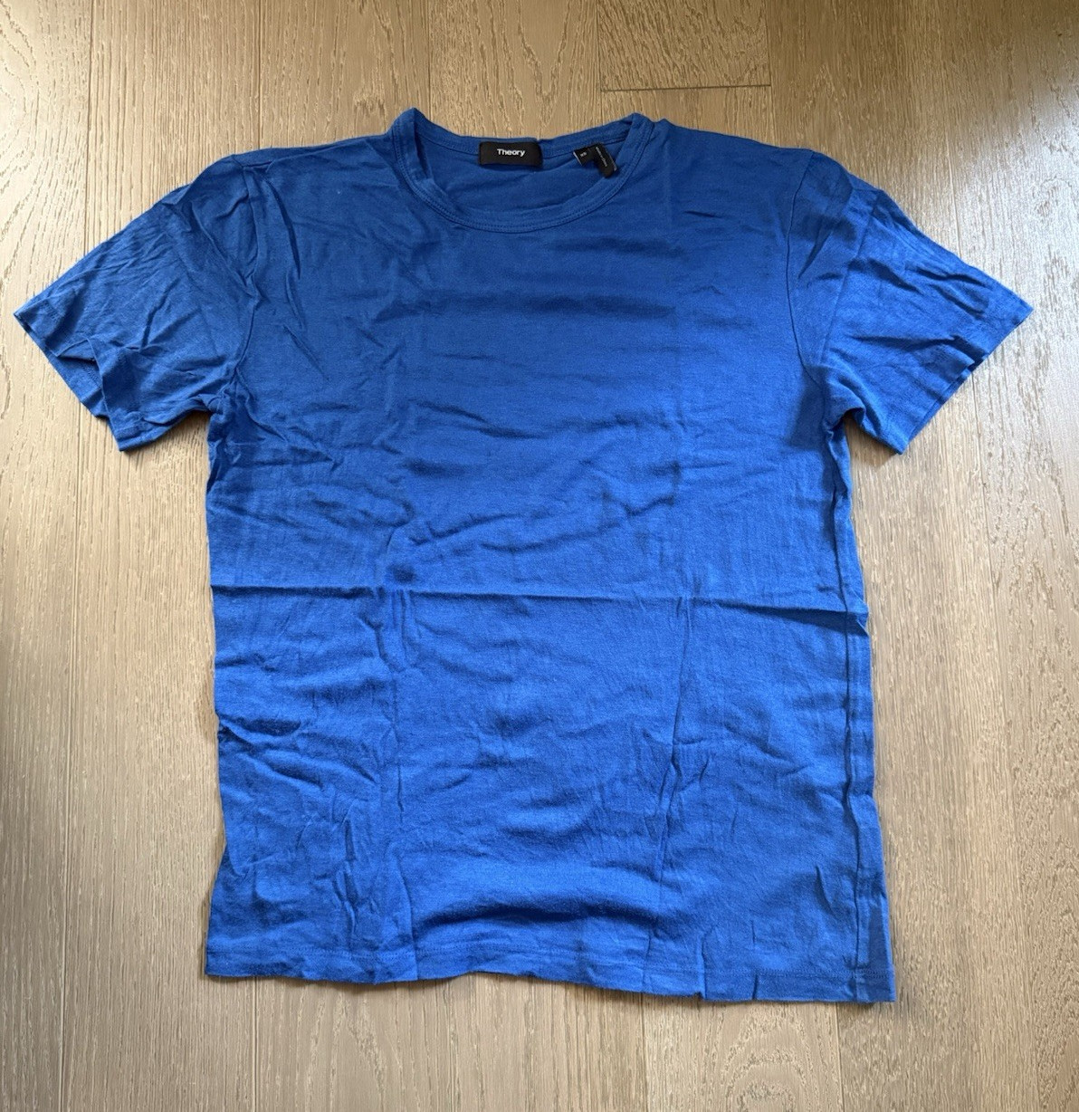 Theory Essential Tee Men’s XS Blue 85% Cotton 15% Cashmere Crewneck T-Shirt