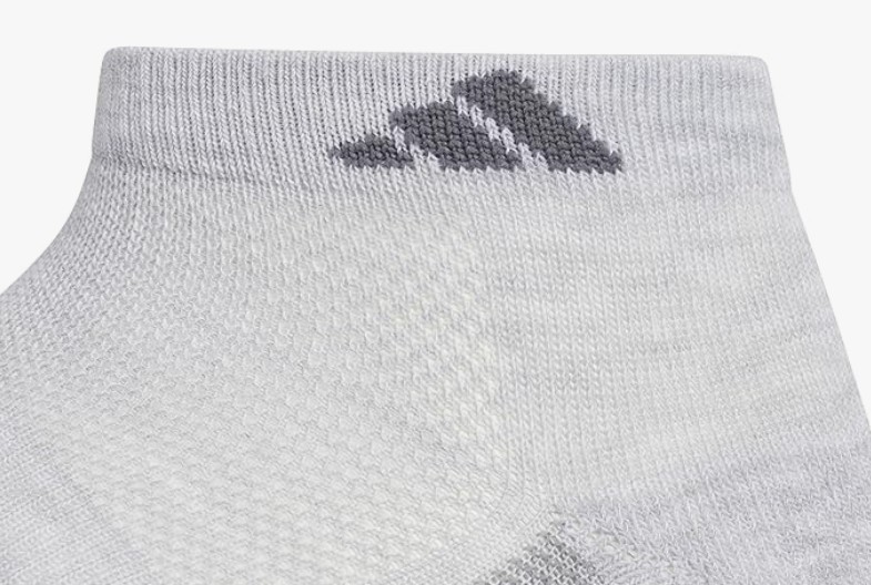 adidas Men’s All Day Training Low Cut Socks 3 Pack Light Gray Shoe Size 6-12