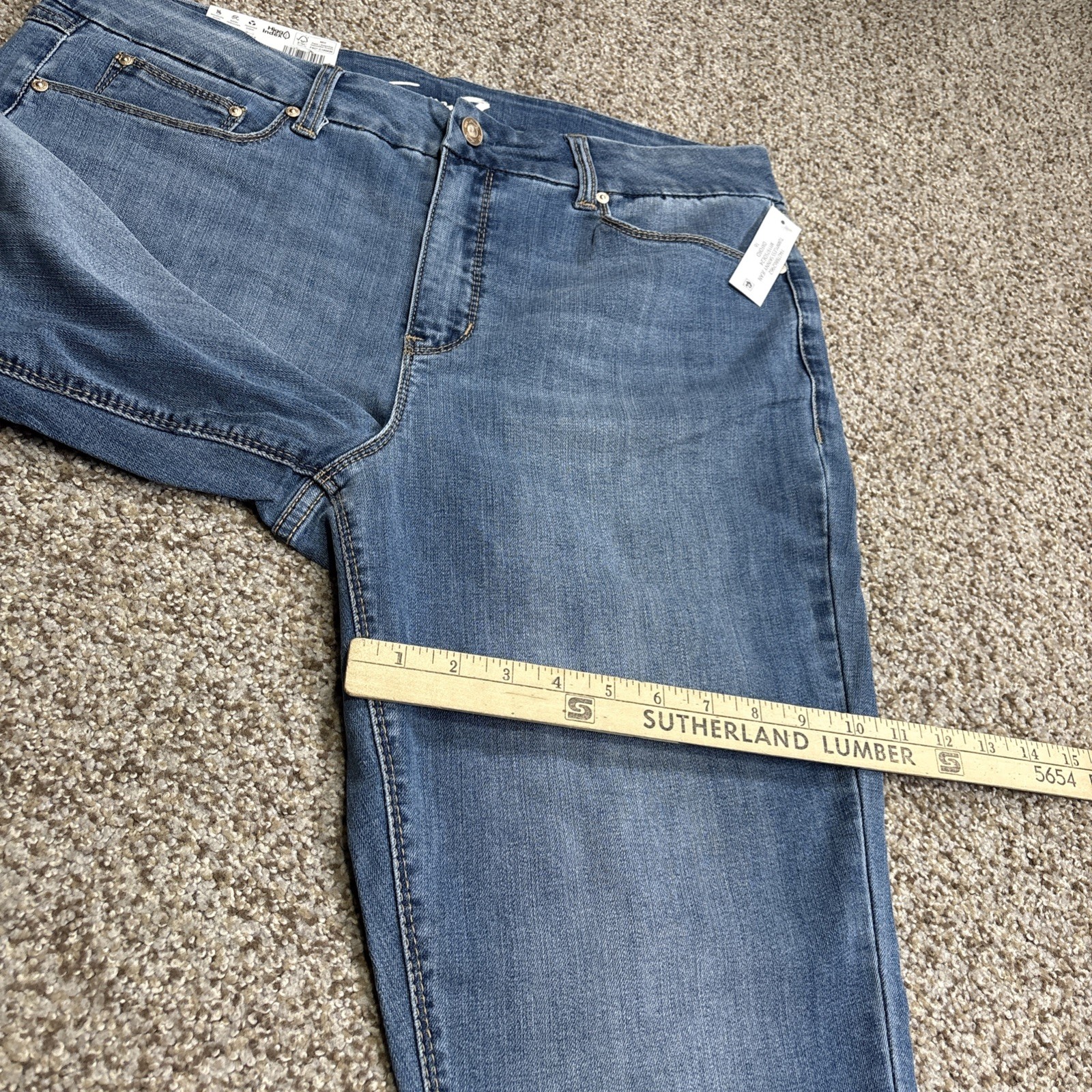 Seven7 Women’s Tummyless Stretch Skinny Jean Size 16 Fits 36 X 29 NEW