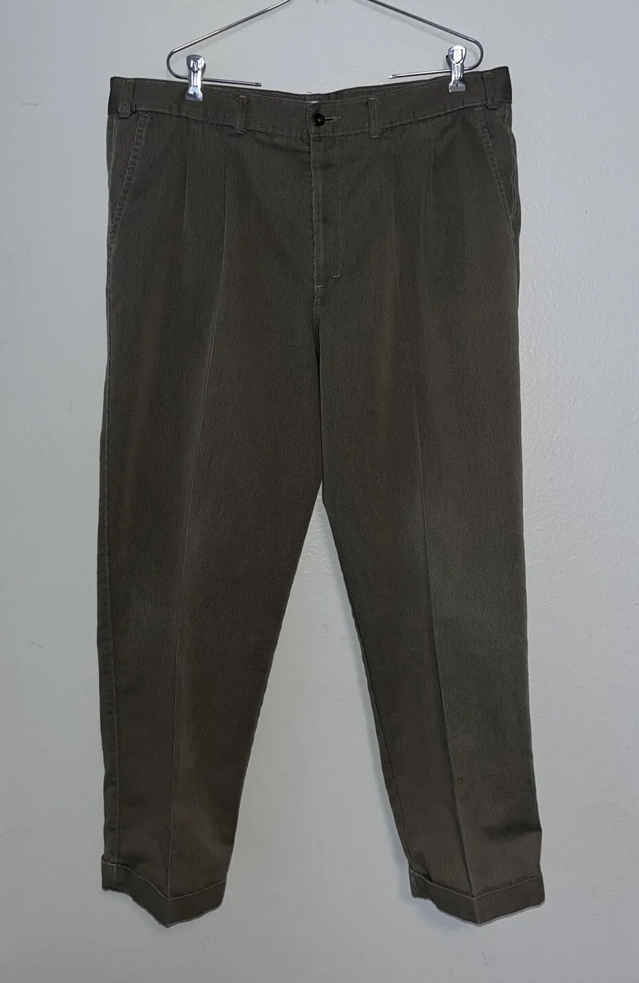 Denver Hayes Mens Pants 40×30 Spill and Stain Resistant Nanotex Fabric Grey