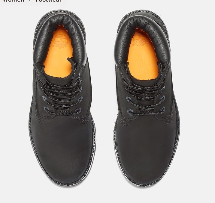 TIMBERLAND PREMIUM 6 IN LACE WATERPROOF BLACK TB 112907 001 size6 NIB