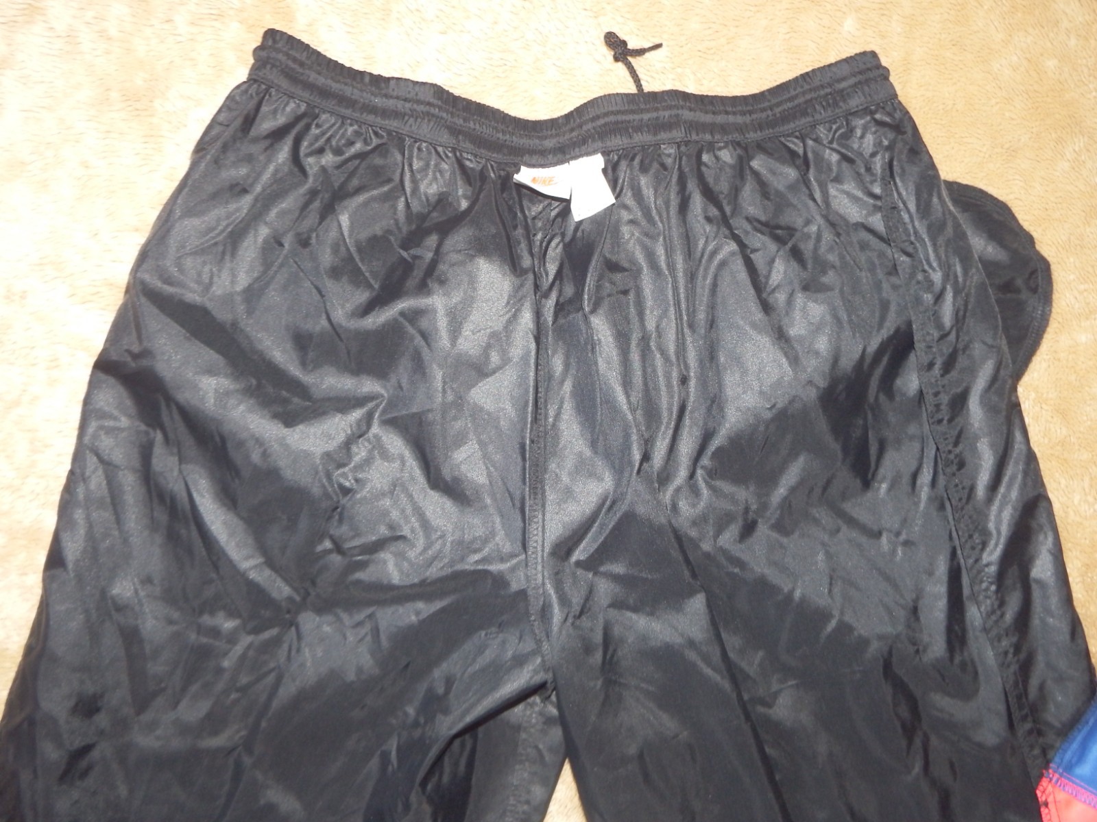 Vintage Nike Windbreaker Track Pants Retro 90s Black Neon Pink Blue Gray Tag L