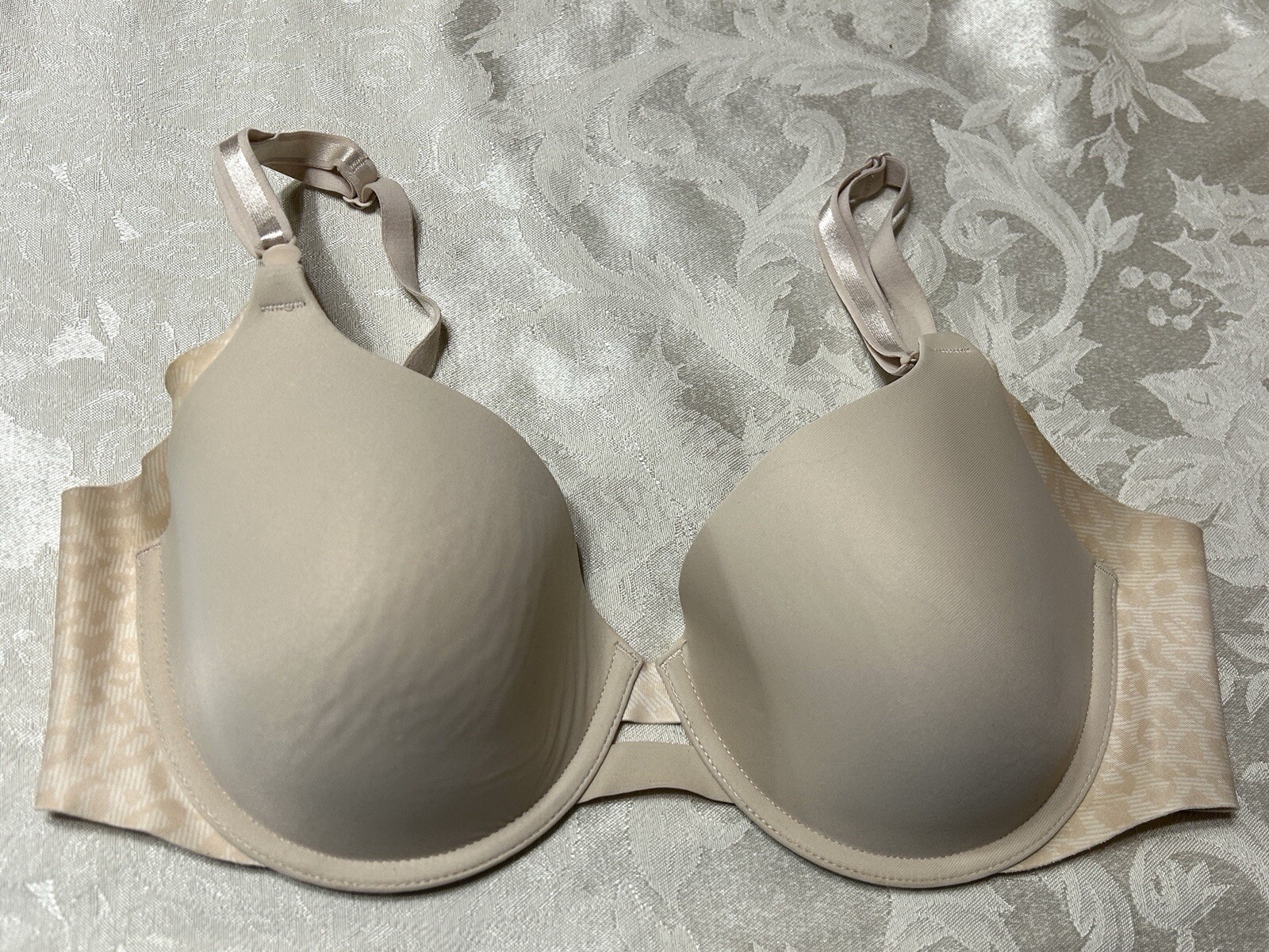 WARNER’S RB5781A No Side Effects Smoothes Underwire 34D Nude Animal Print Bra