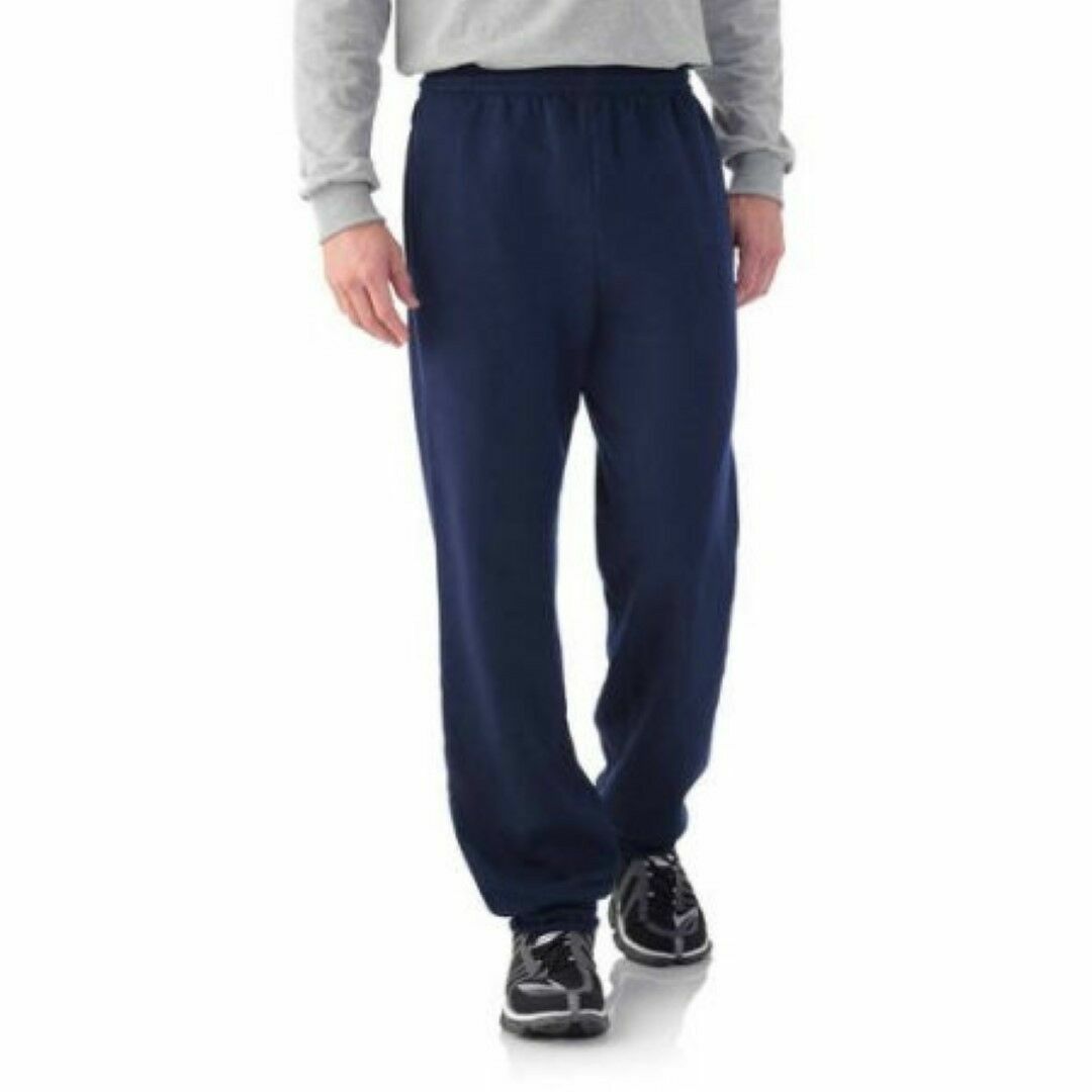 Fruit of the Loom Eversoft Men’s Navy Elastic Bottom Sweatpants Size Small 28/30