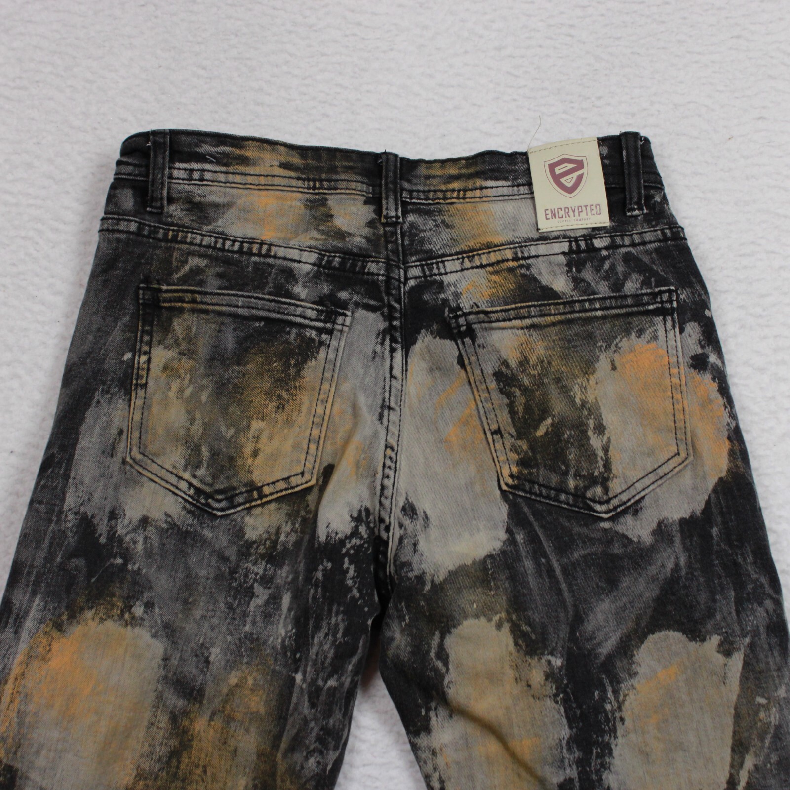 ENCRYPTED Women’s Moto Jeans Size 12 Acid Wash
