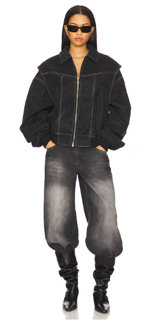 Lioness Womens Vista Bomber Jacket black Onyx size M NWT $145 msrp
