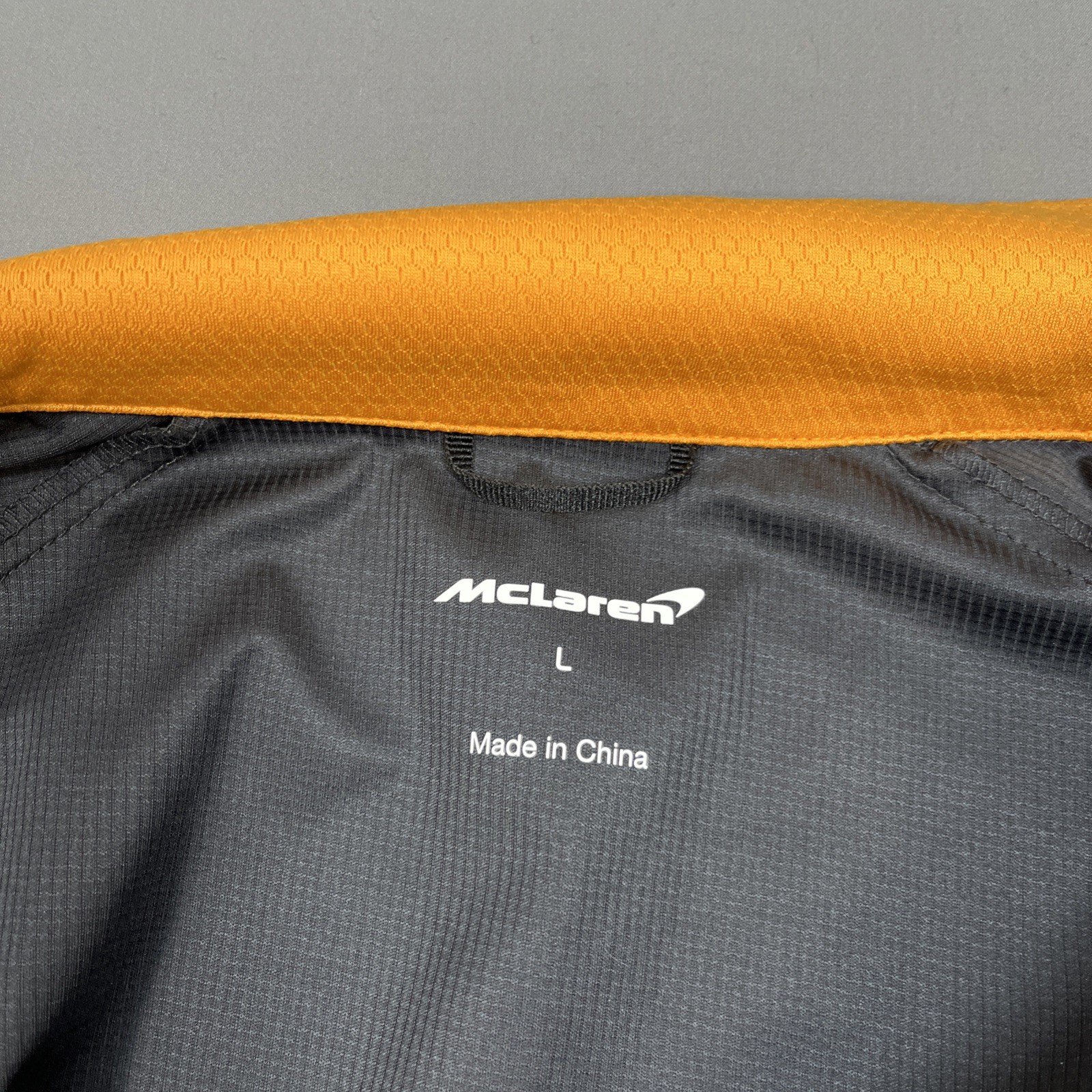 Mclaren Womens Full Zip Charcoal Orange Softshell Racer Drive Jacket US Medium