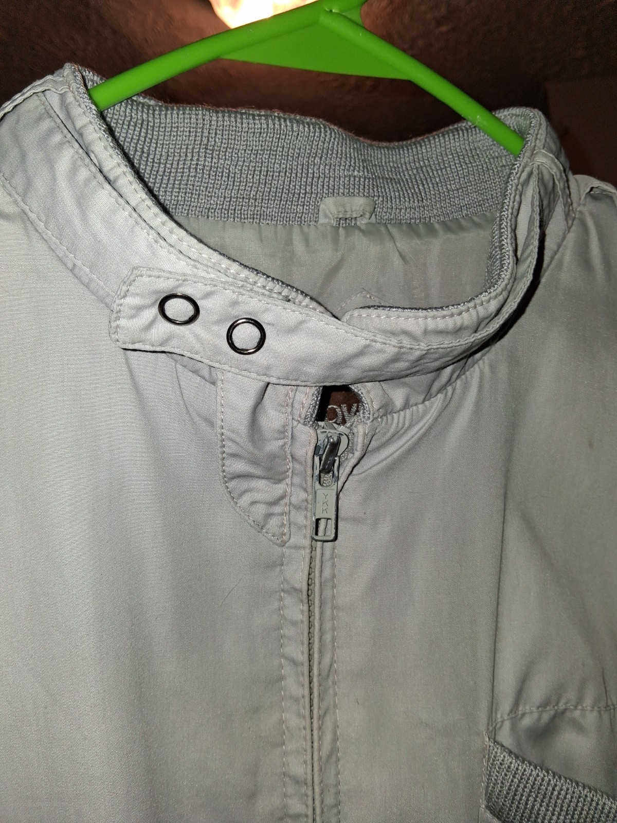 Savile Row Men’s Gray Bomber Jacket Full Zip Stand-Up Collar L 44″ Chest