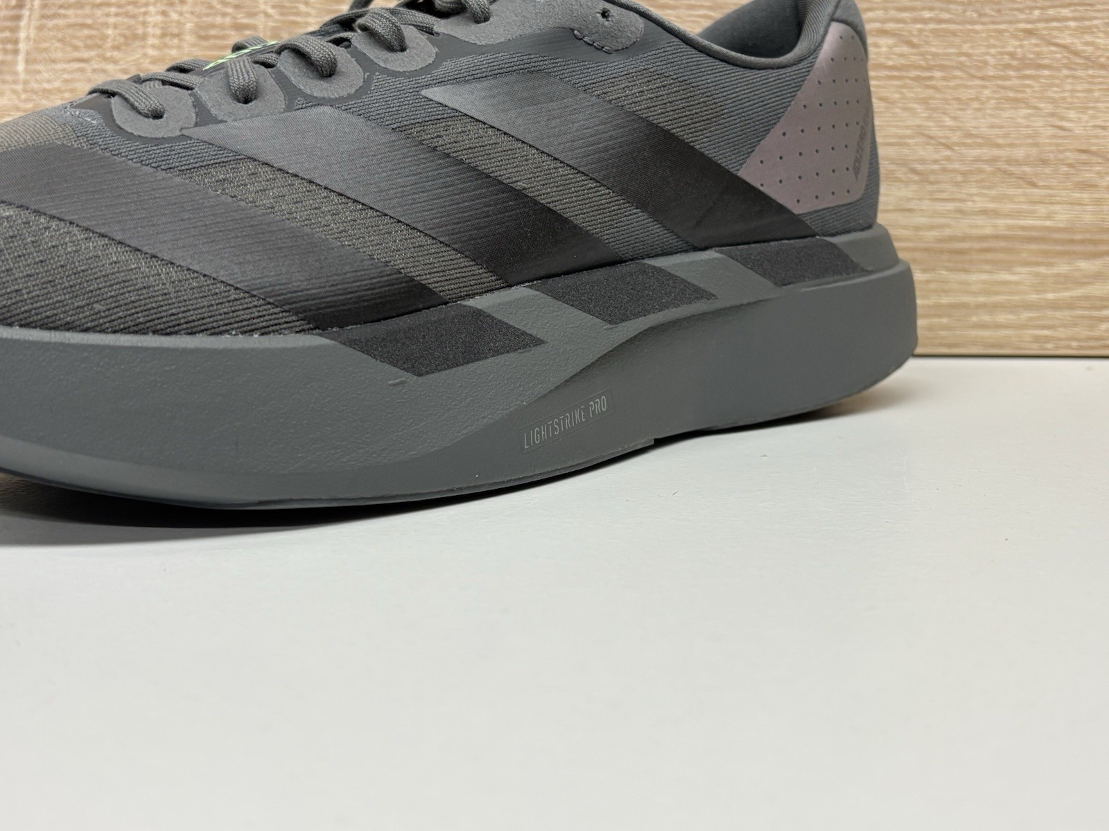 Adidas Adizero Evo SL “Grey Five” Black Lime Size-10.5 Mens (KJ1364) New