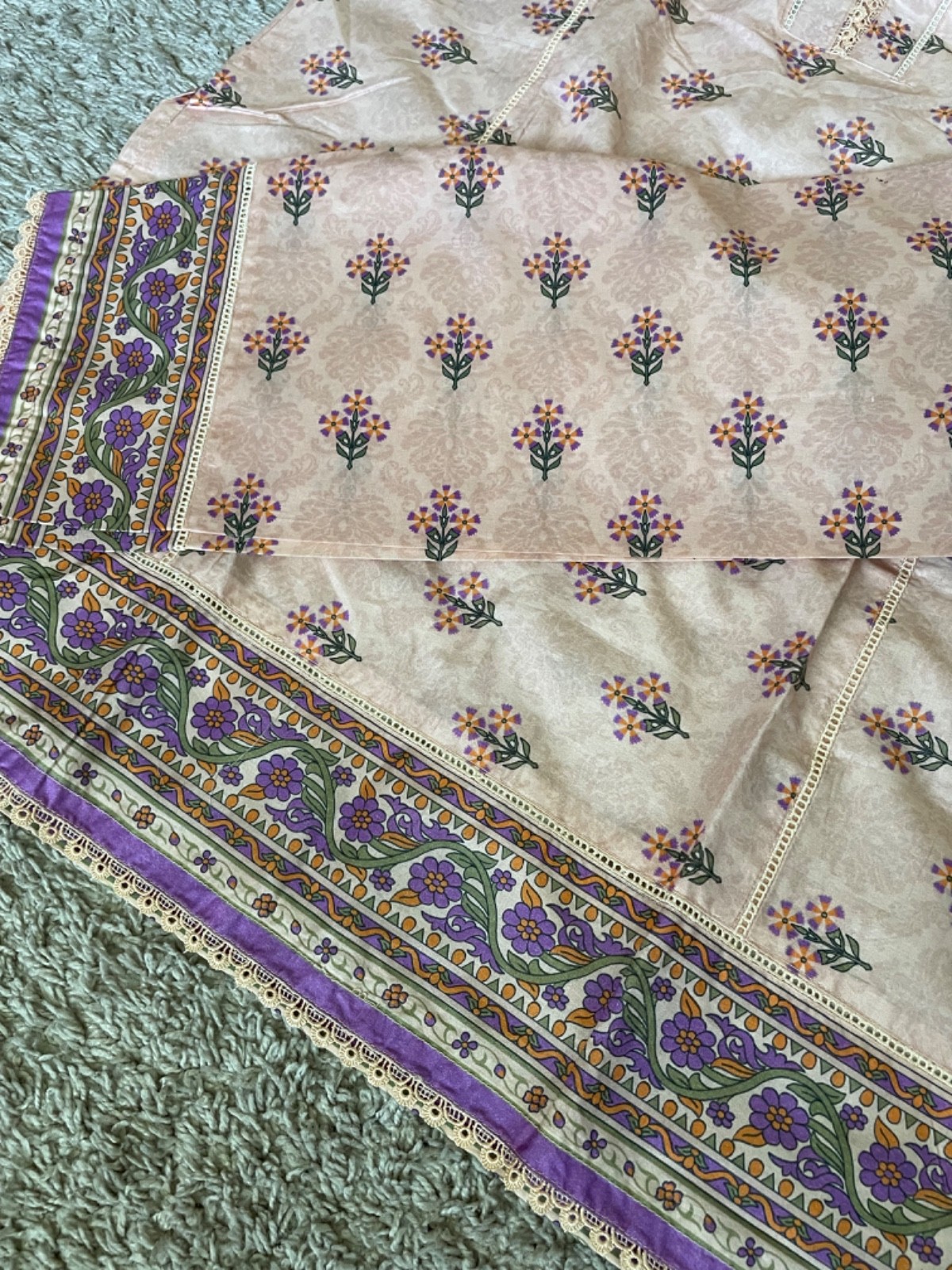 02 piece Printed Lawn/cotton suit Size L.