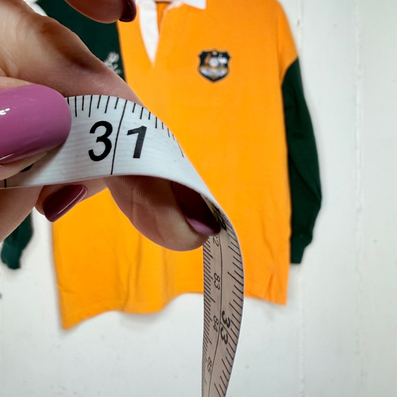 Rugby Sevens 2000 Australia Rugby Polo XXL Yellow Green Wallaby Colorblock