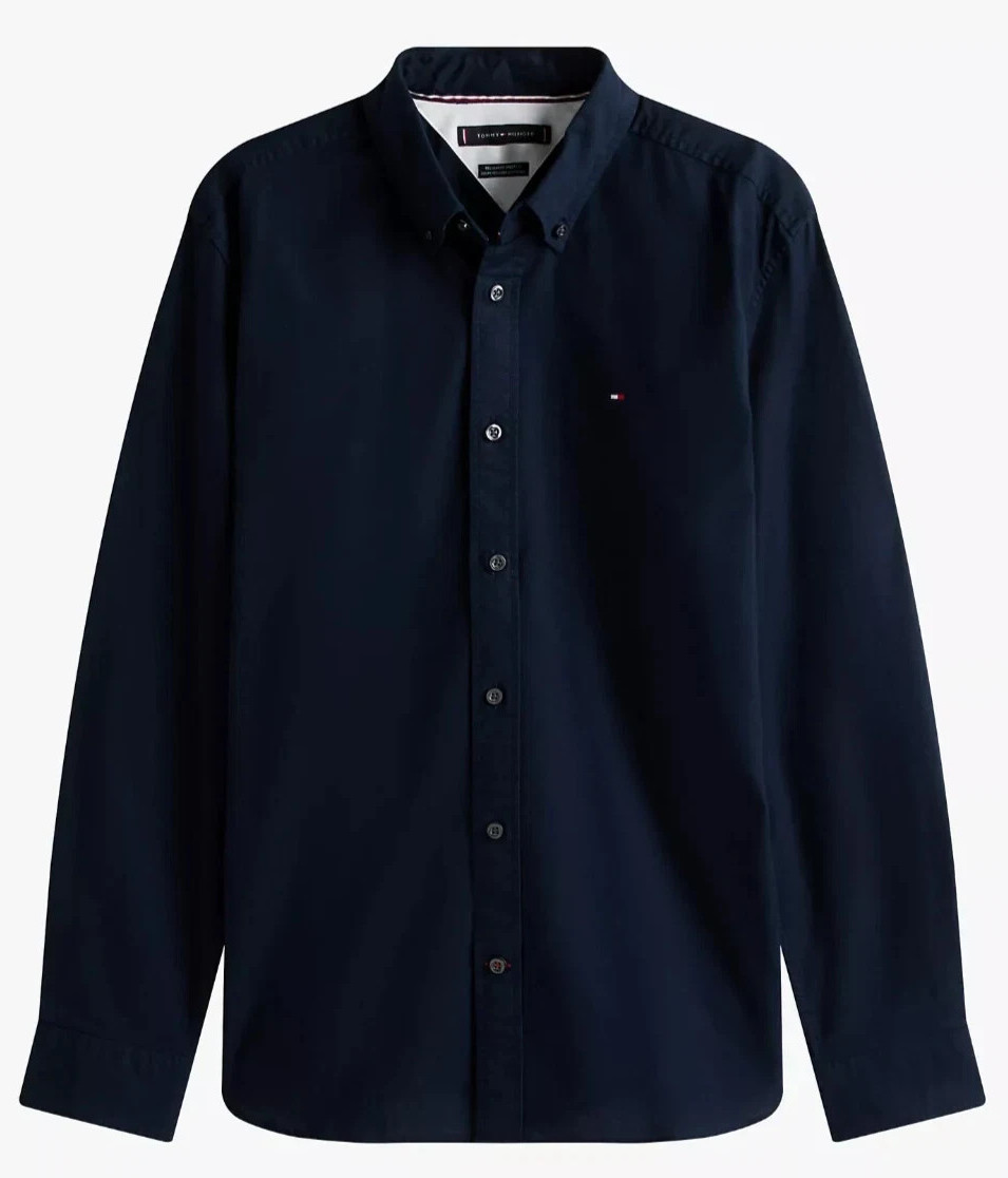 Tommy Hilfiger Men’s Dark Blue Regular Fit Stretch Oxford Shirt (78JA251) M/L/XL