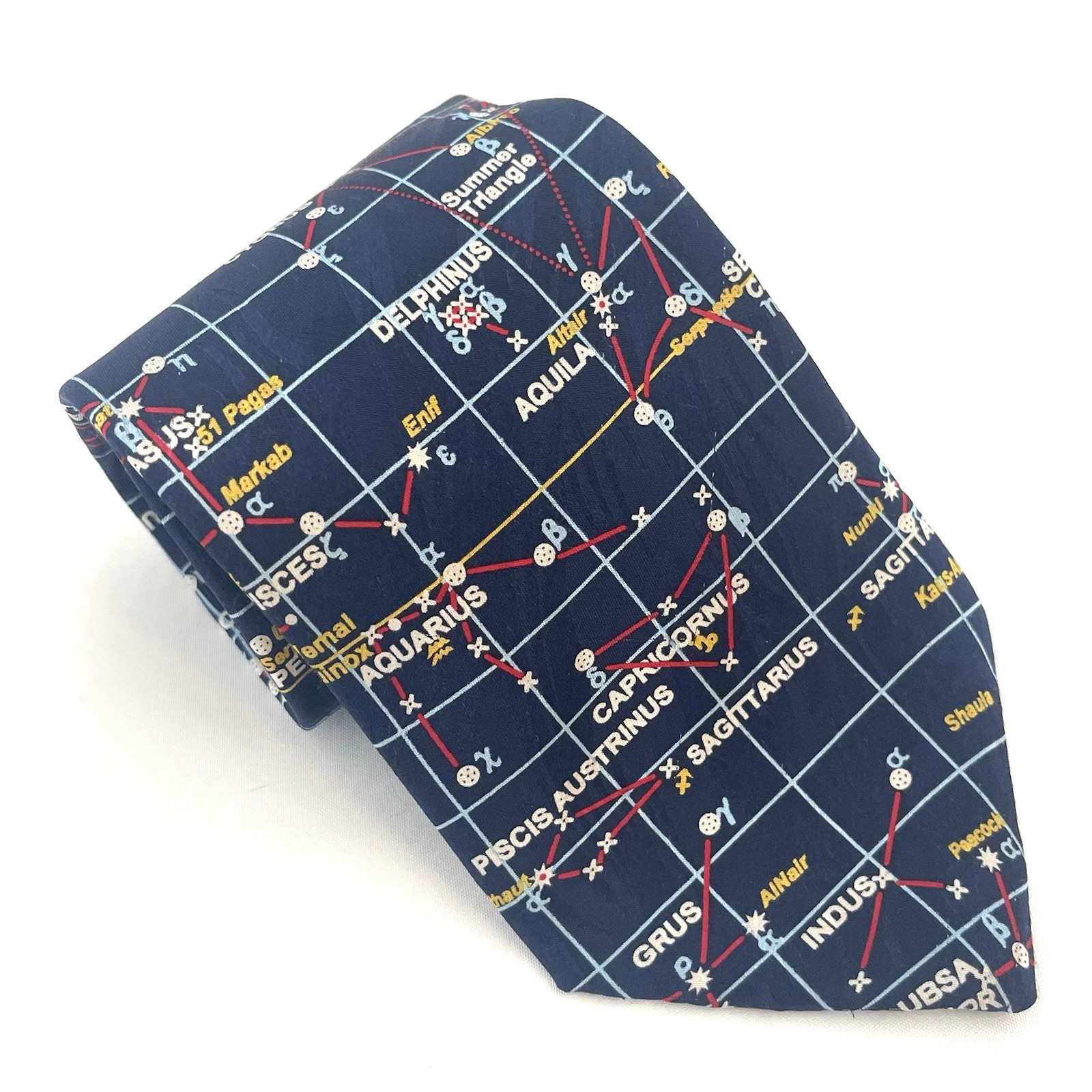 Museum Artifacts Silk Tie Constellation Celestial Star Map Astronomy USA Made
