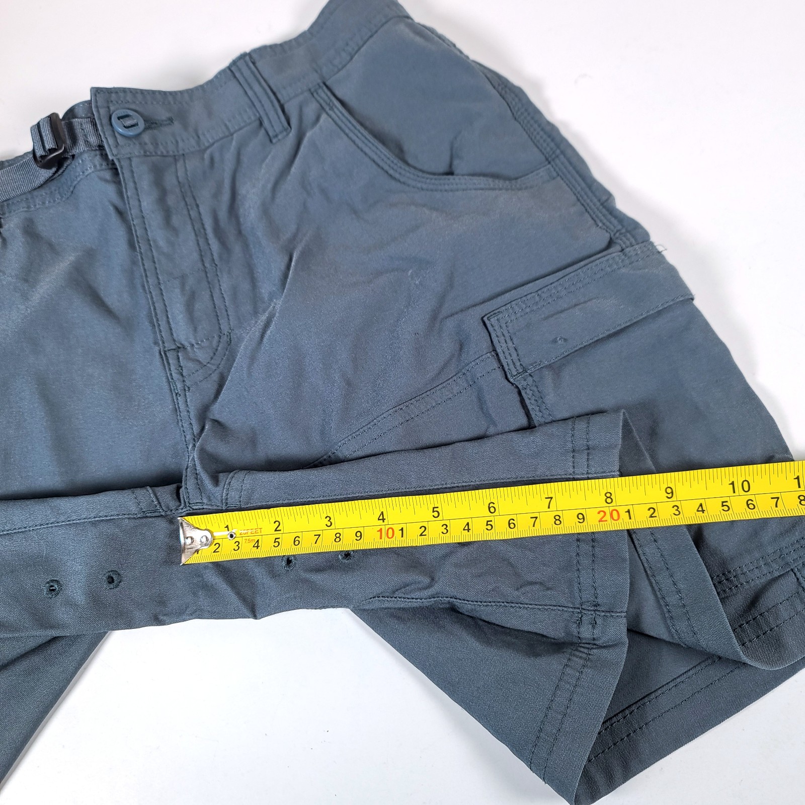 prAna Zion II Shorts Men’s 30 Blue Cargo Hiking Camping Utility Climbing Stretch