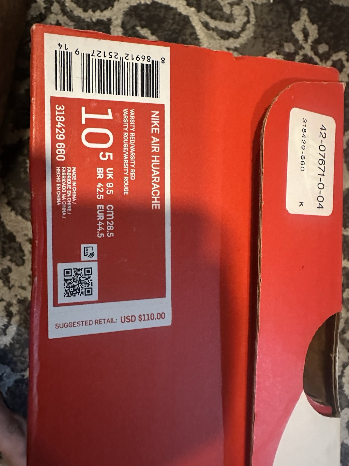 Size 10.5 – Nike Air Huarache Triple Red