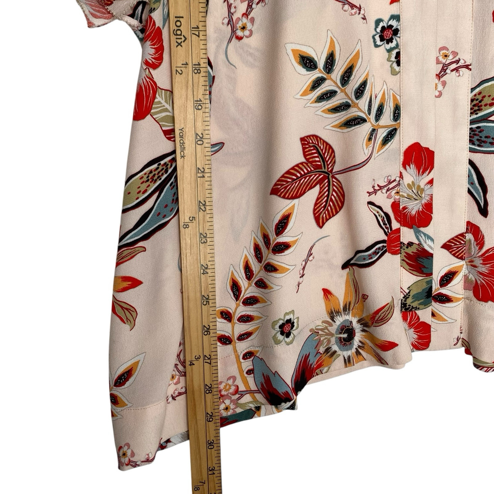 Sanctuary Floral Top Blouse 2X Multicolor Cap Sleeve Summery Everyday Casual