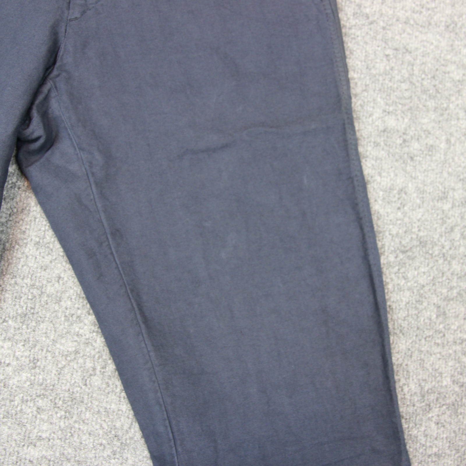 Sid Mashburn Pants Men’s 34X36 Blue Unhemmed Garment Dyed Sport Trousers *FLAW