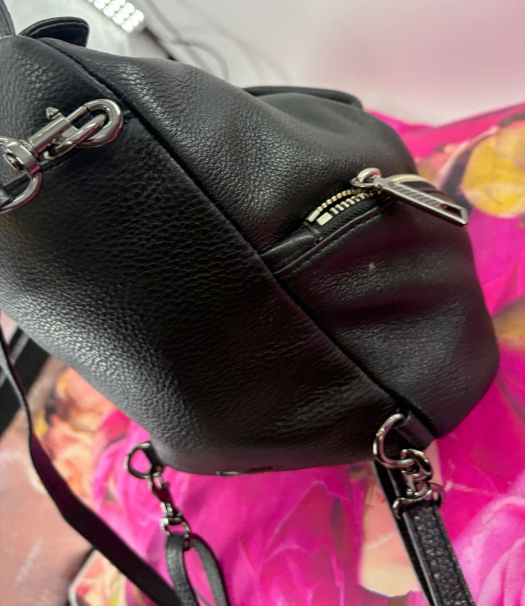 Rebecca Minkoff Pre-loved Julian Convertible 100% Leather Small Black Backpack