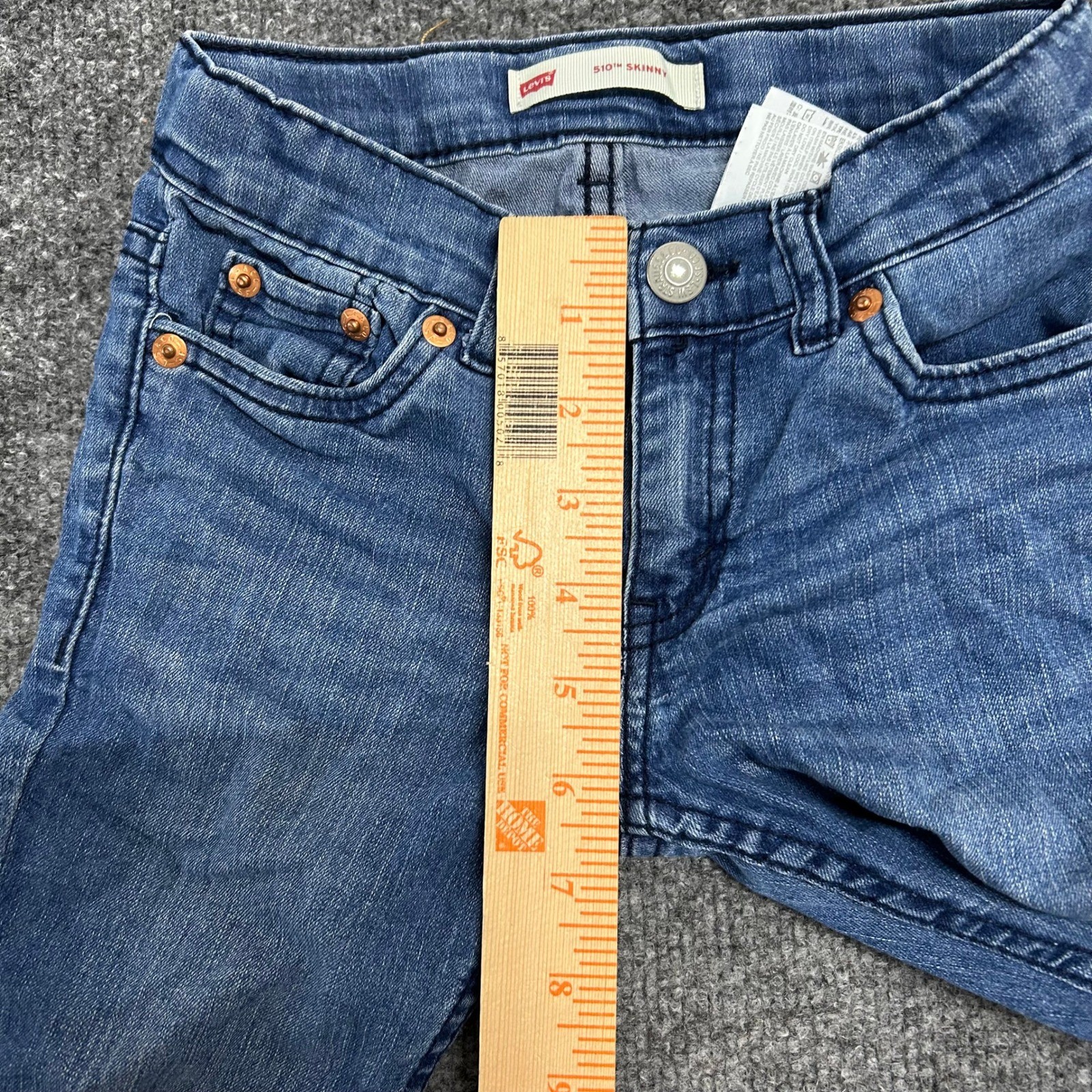 Levi’s Jeans Boys Size 5 Reg Blue 510 Skinny Fit Stretch Denim Casual Adjustable