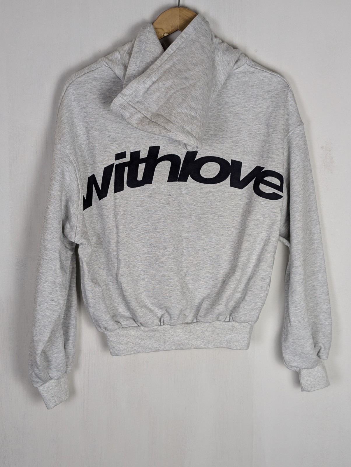 Scuffers Hoodie Size XS Oversized Sign With Love Sweater Streetwear Grey BNWT