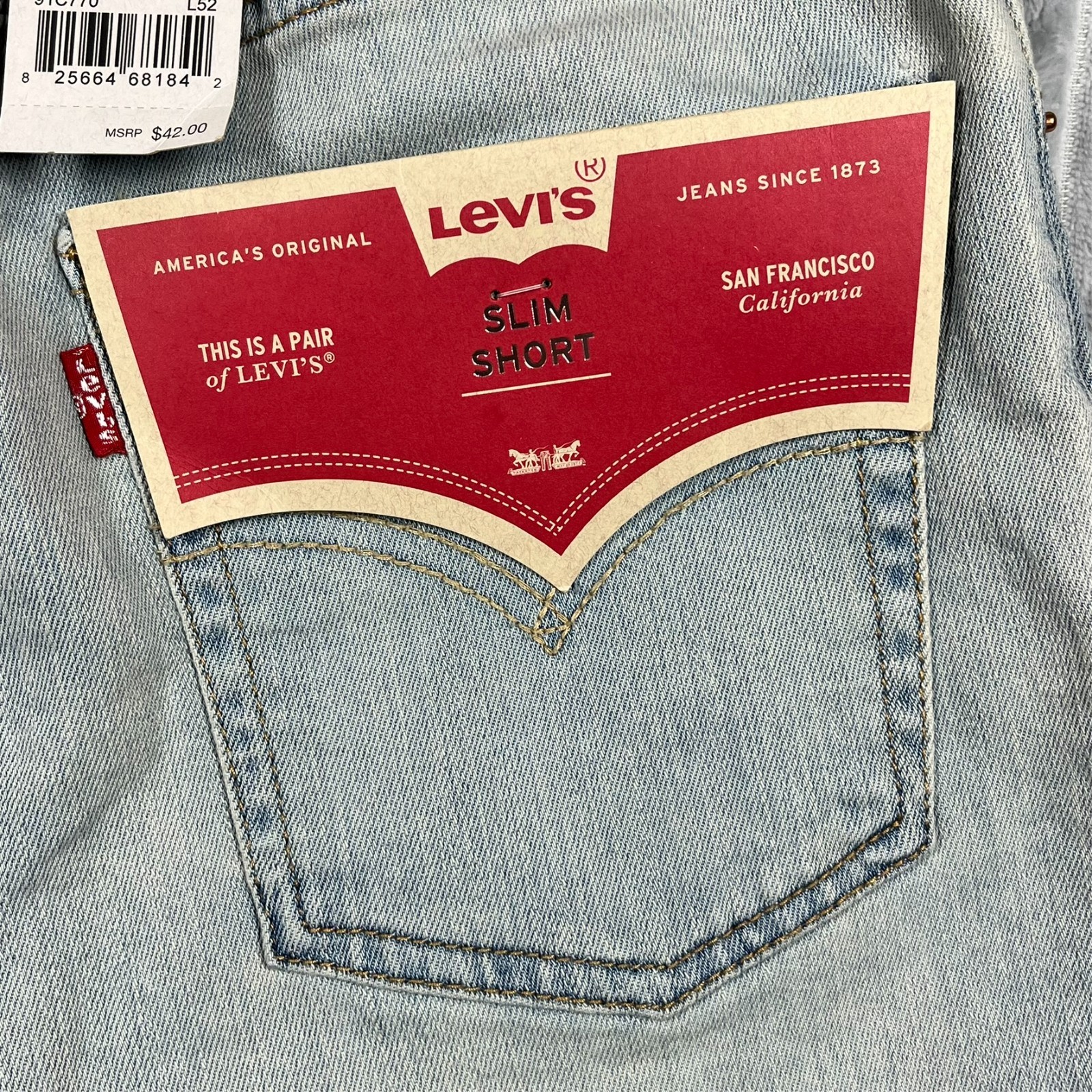 Levi’s Slim Short Youth 18 Reg Light Wash Stretch Comfort Adjustable Waistband