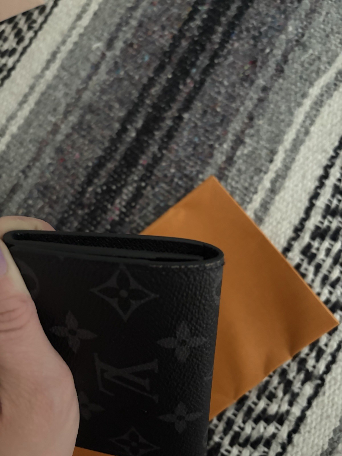 Authentic Louis Vuitton Envelope Card Holder Monogram Leather