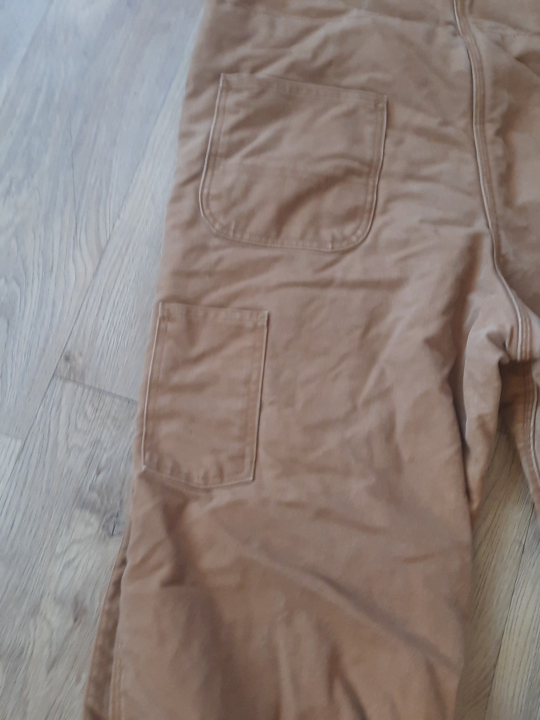 Carhartt Overalls 34×30 Brown Duck Canvas Work Bib Double Knee RN# 14806