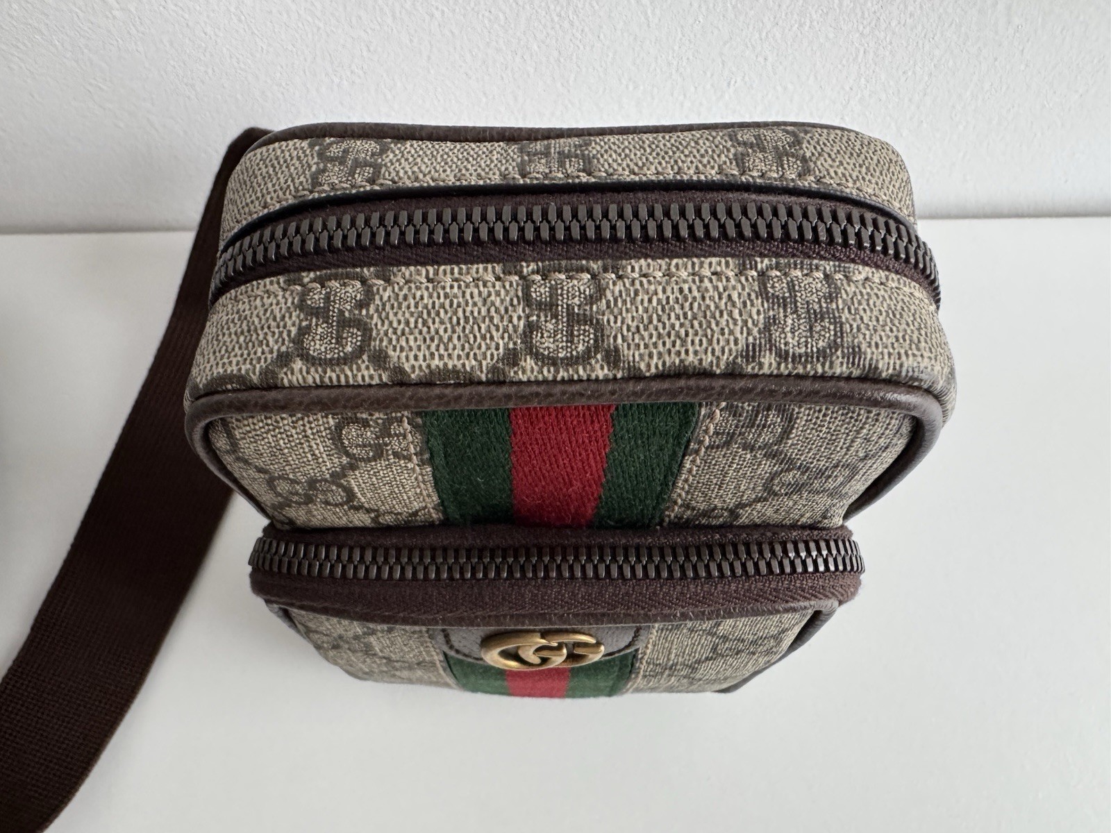 NEW Gucci GG Supreme Monogram Ophidia Web Shoulder Crossbody Bag 752565