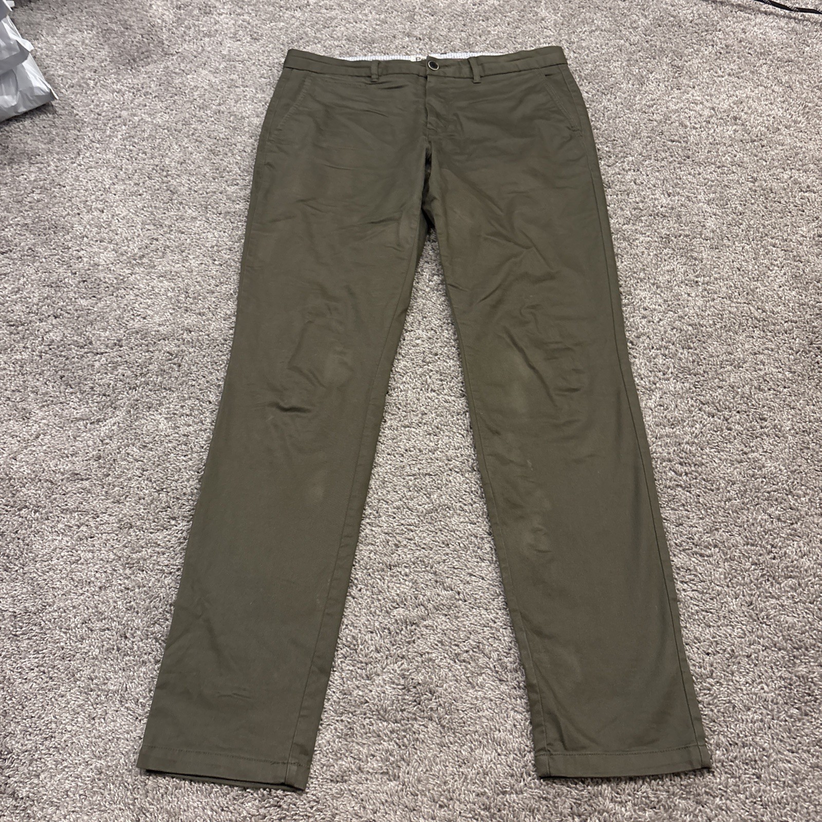 Perk Pants Men FIT 36×34 Khaki Slim Fit Stretch Smooth Feel Good Chinos Twill