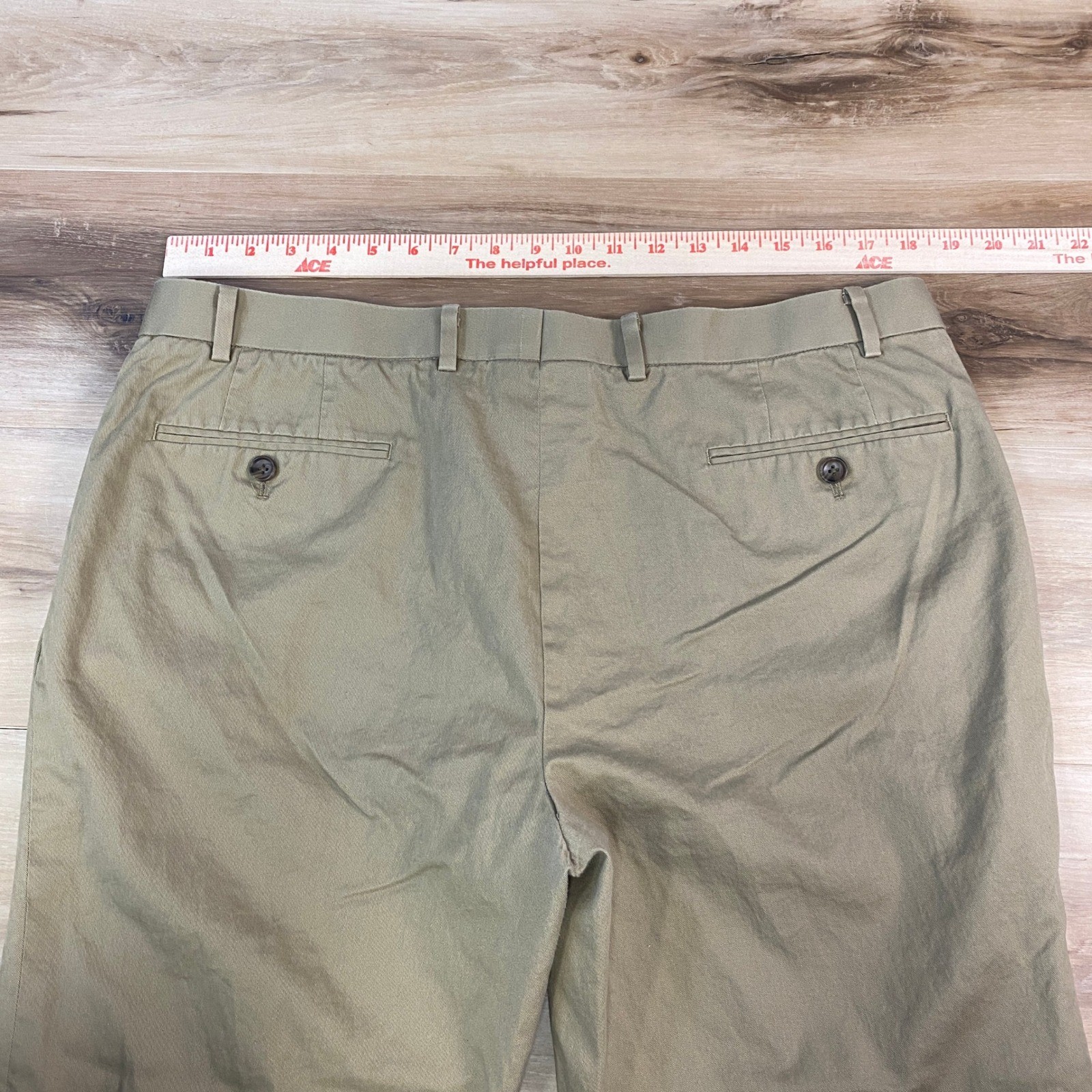Indochino Chino Pants Mens 35×25 100% Cotton Straight Khaki Tan Classic
