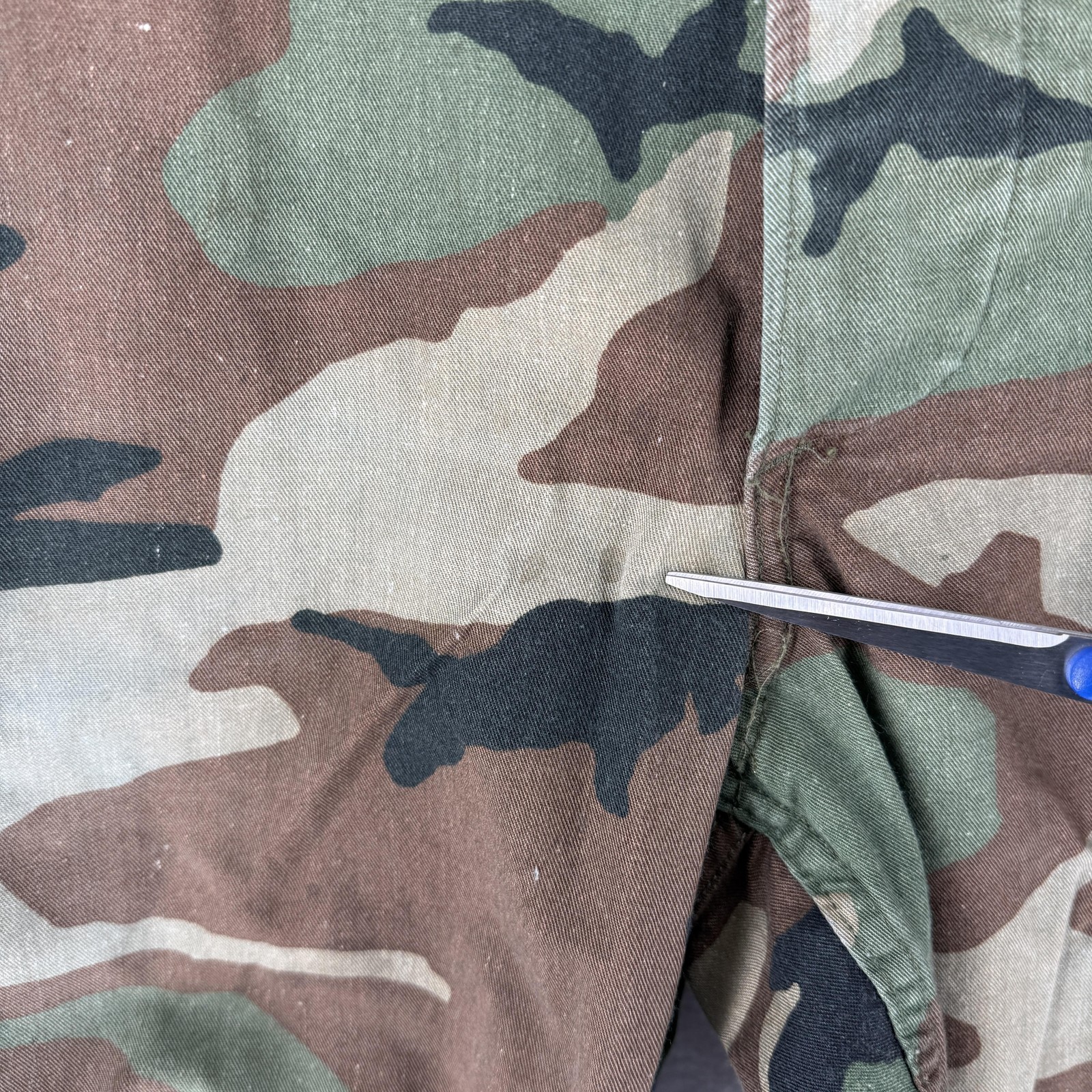 Vintage Winfield MFG Co Combat Pants Mens 38×31 Woodland Camo Cargo BDU 80s