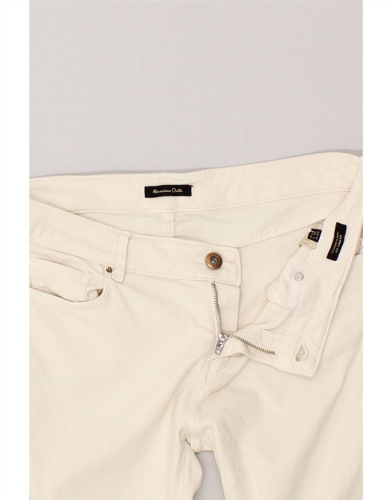 MASSIMO DUTTI Womens Skinny Jeans EU 40 Medium W30 L28 Off White Cotton AT11