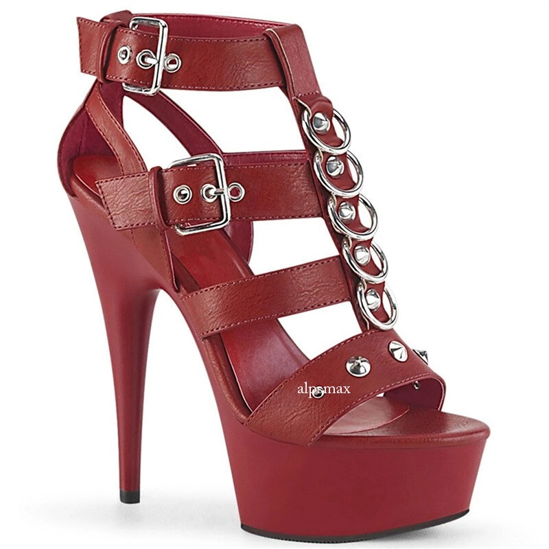 12cm Womens Summer Sandals Platform Buckle High Heels Pumps Stilettos Shoes New