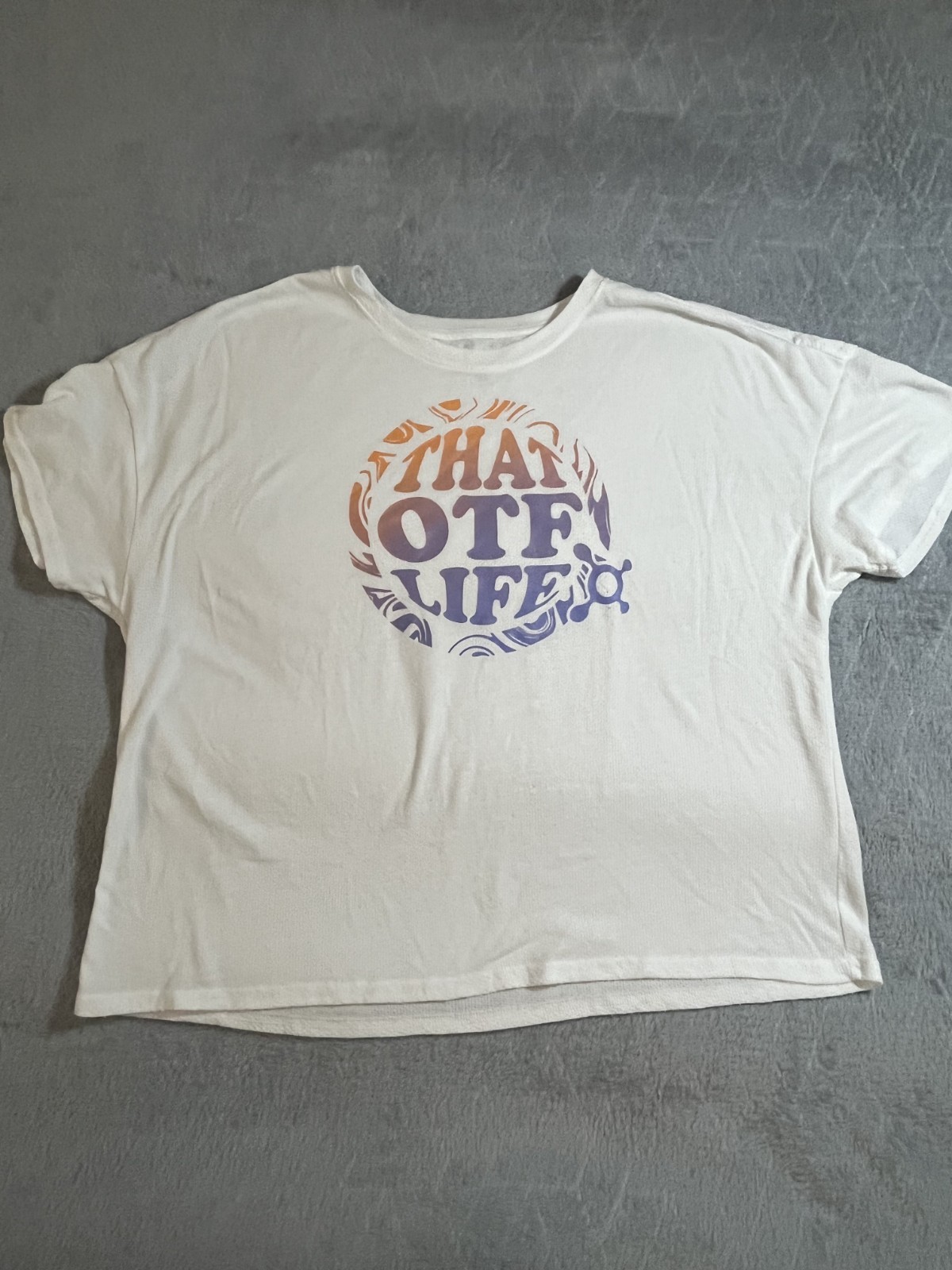 Orange Theory Fitness Womens T Shirt L White That OTF Life Short Sleeve Workout