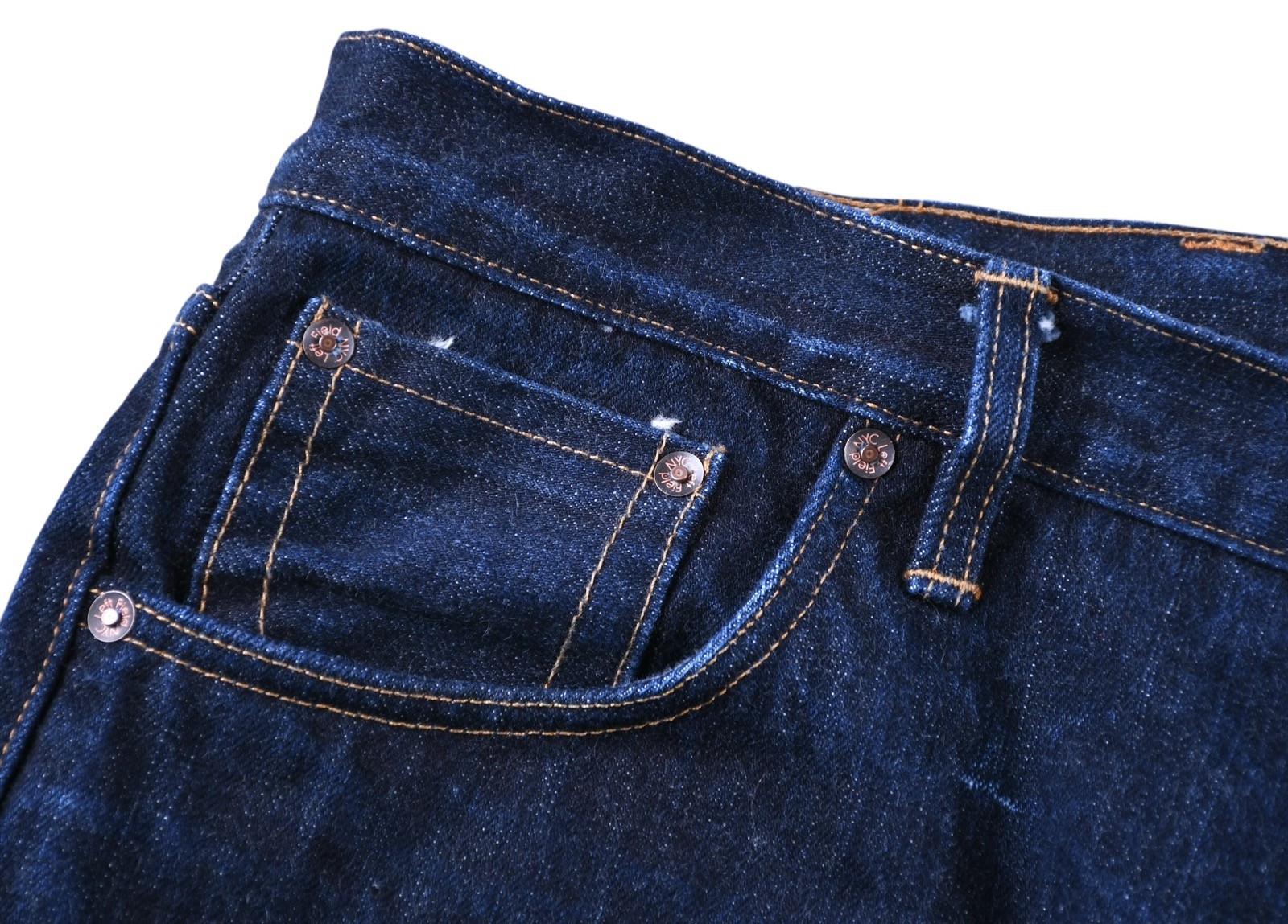 Left Field NYC American Workwear Selvedge Denim Jeans Made USA 38 Raw Indigo