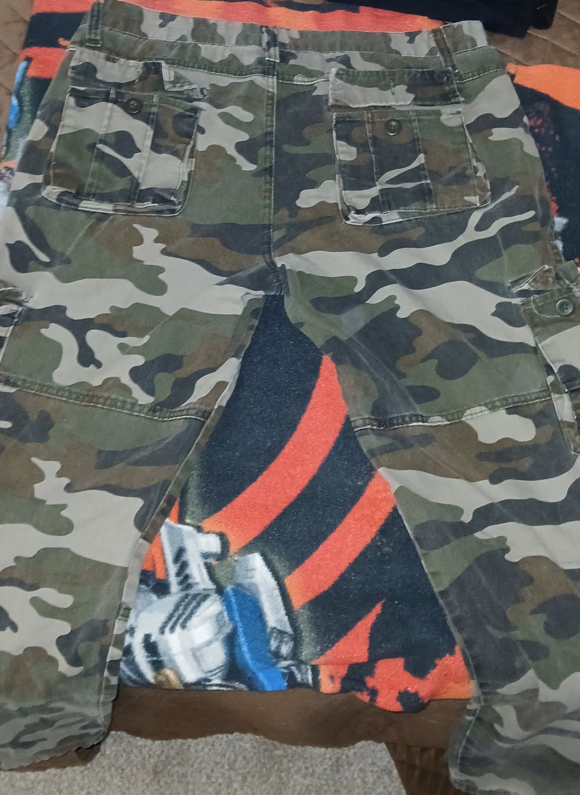 SHEIN Camo Cargo Pants Military Tactical Utility Men’s Large 36 X 42